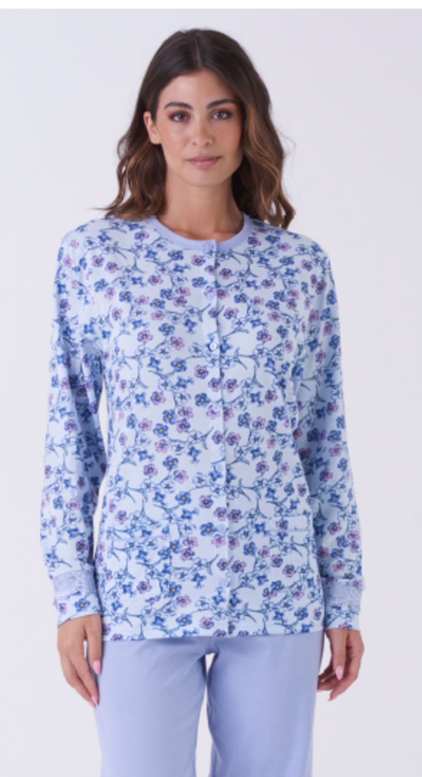 PIGIAMA APERTO DONNA M/L KE0013 Tellini S.r.l. Ingrosso Abbigliamento