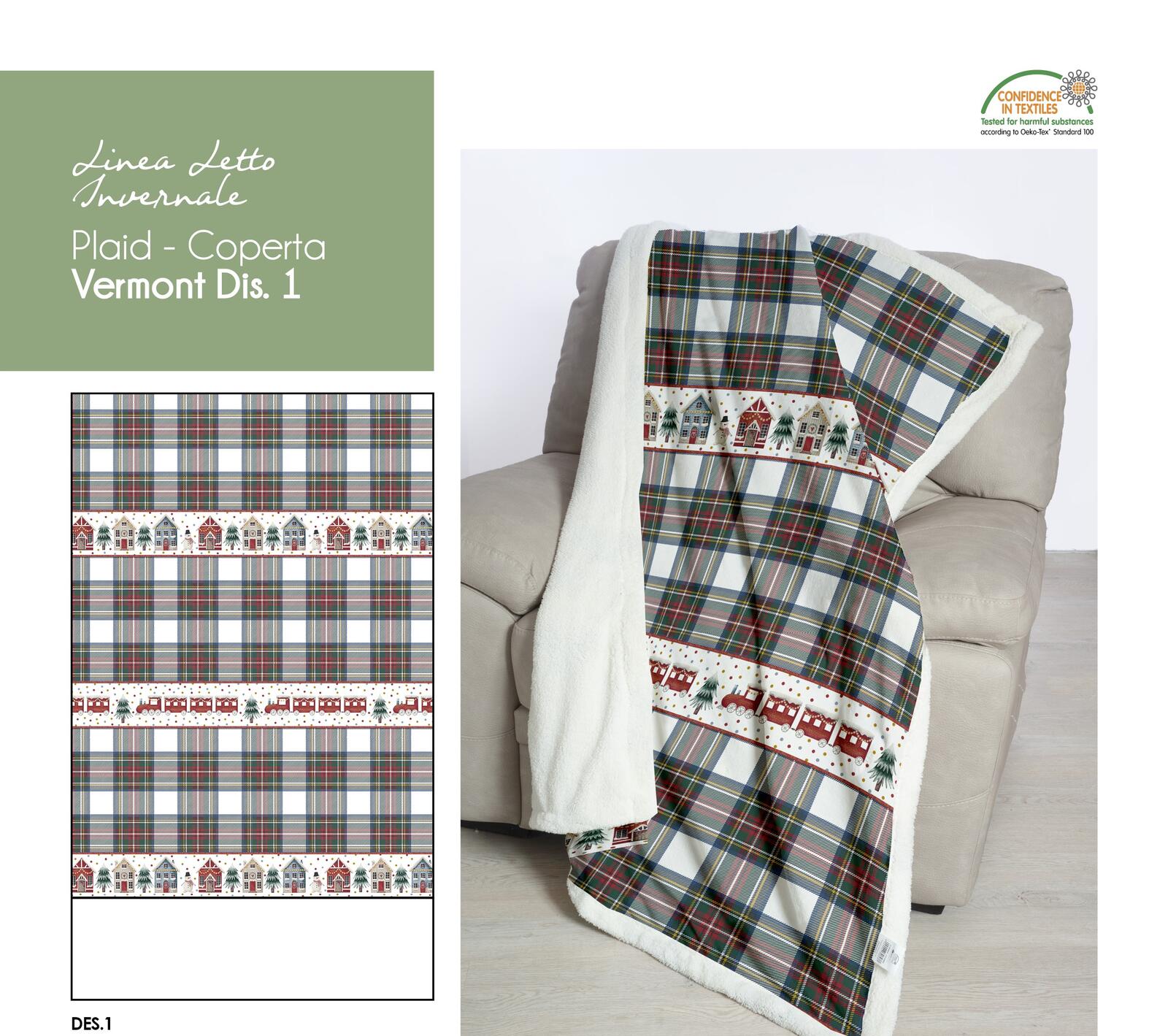 PLAID VERMONT 125X155 Tellini S.r.l. Ingrosso Abbigliamento
