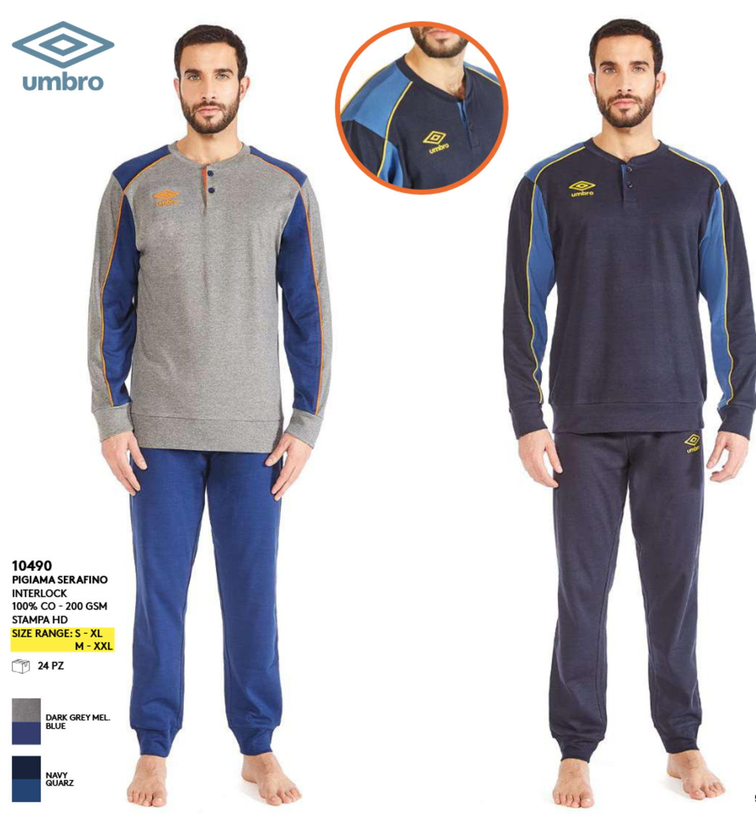 PIGIAMA SERAFINO UOMO M/L 10490 Tellini S.R.L. Großhandelskleidung