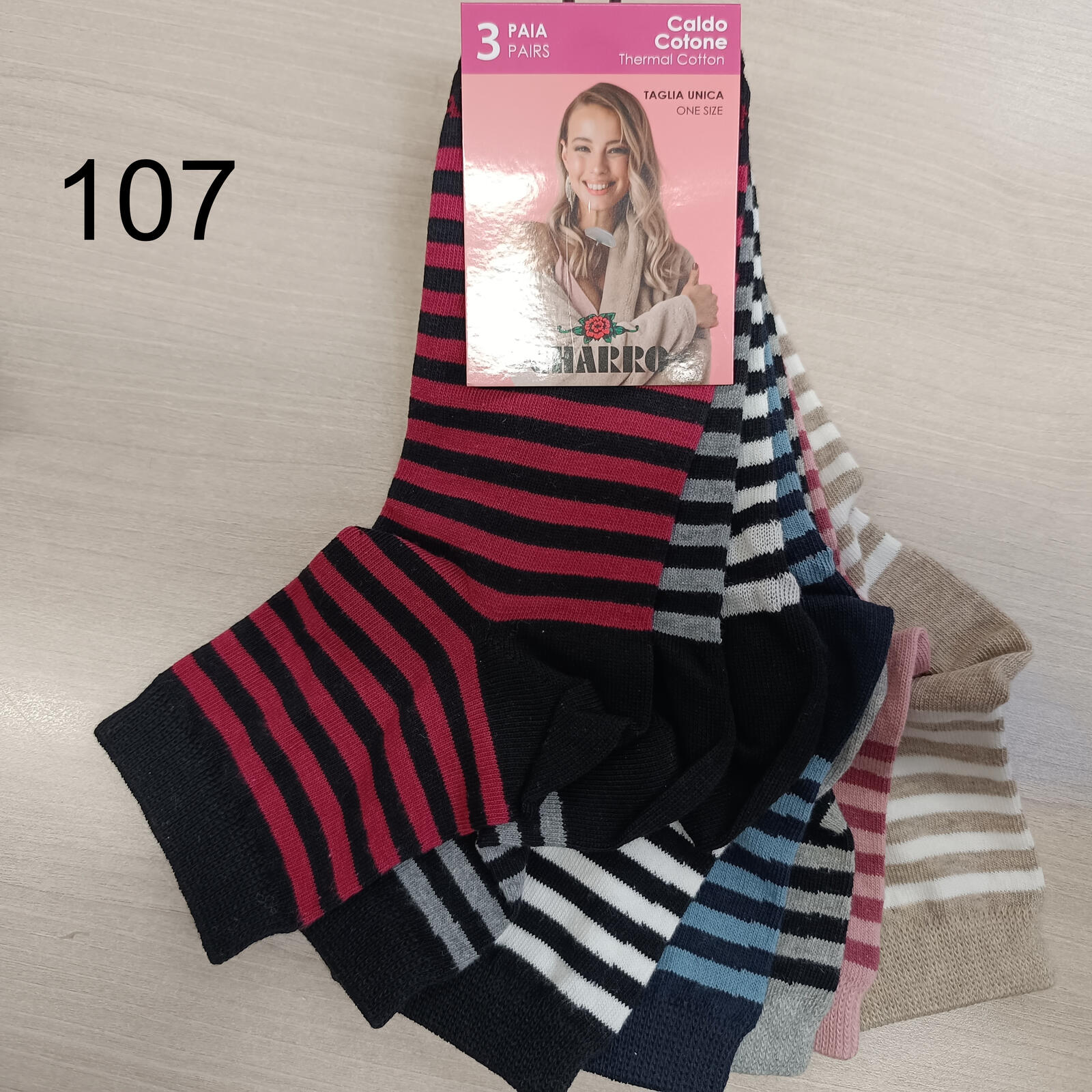 Calze Corte Donna Grigie Con Fantasia Montagna E Sciatori - Cotone Italiano - Foto 11