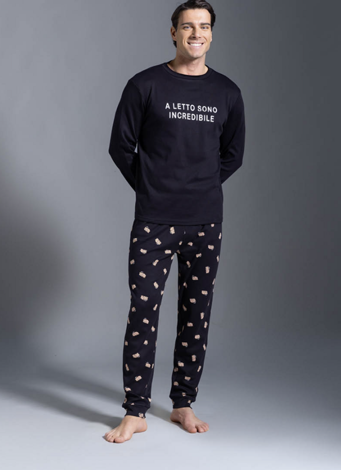 PIGIAMA UOMO M/L 116099M Tellini S.r.l. Ingrosso Abbigliamento