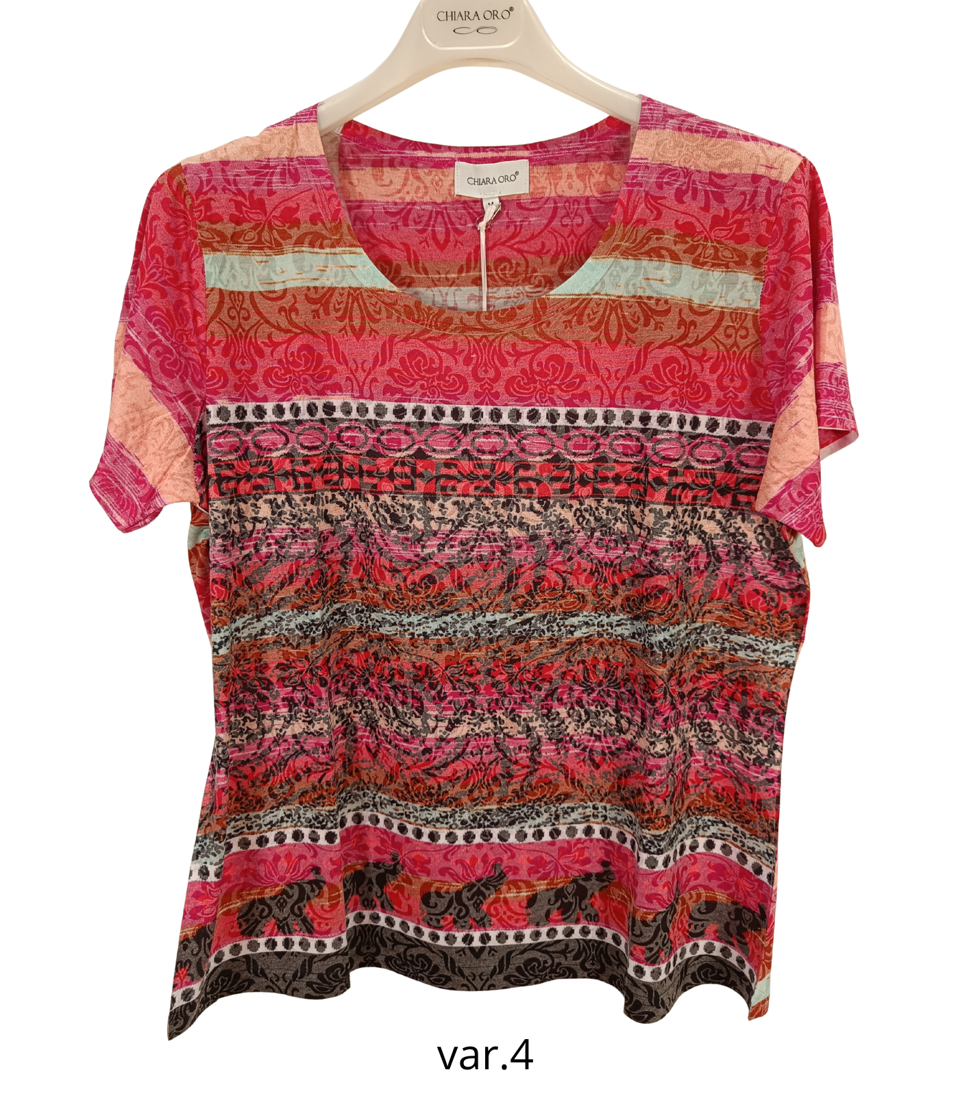 TSHIRT DONNA M/M 7033ROSE 23279 Tellini S.r.l. Ingrosso Abbigliamento