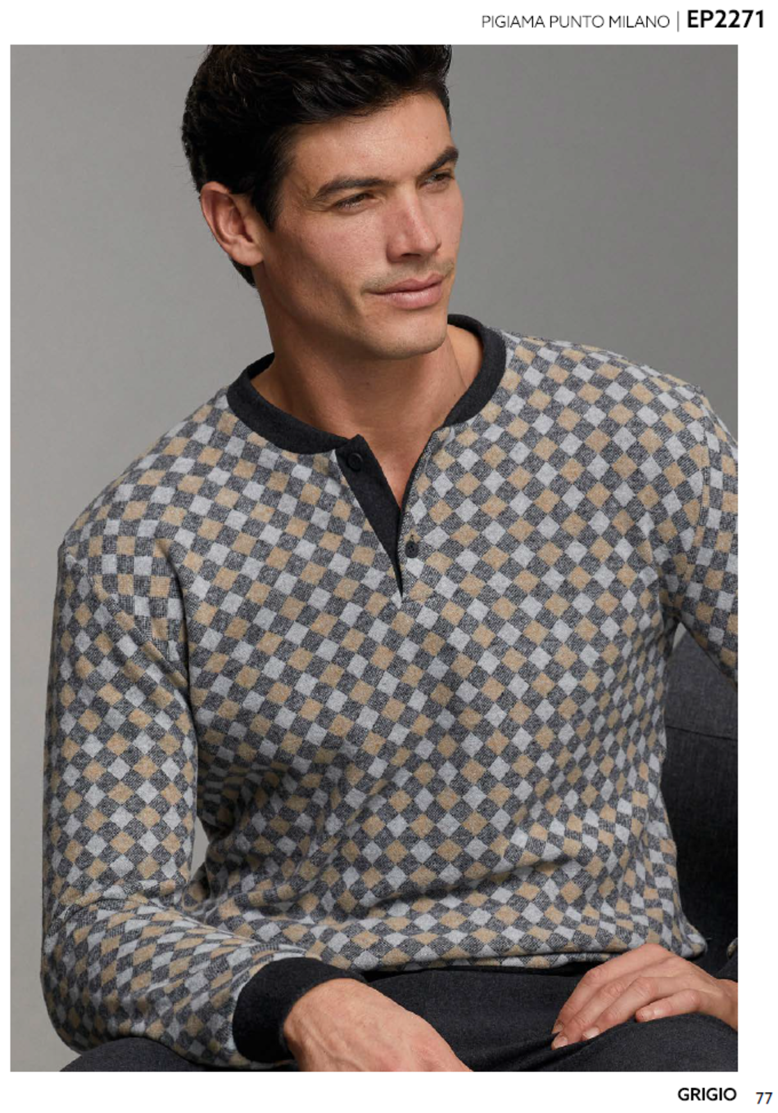 PIGIAMA UOMO M/L EP2271 Tellini S.r.l. Ingrosso Abbigliamento