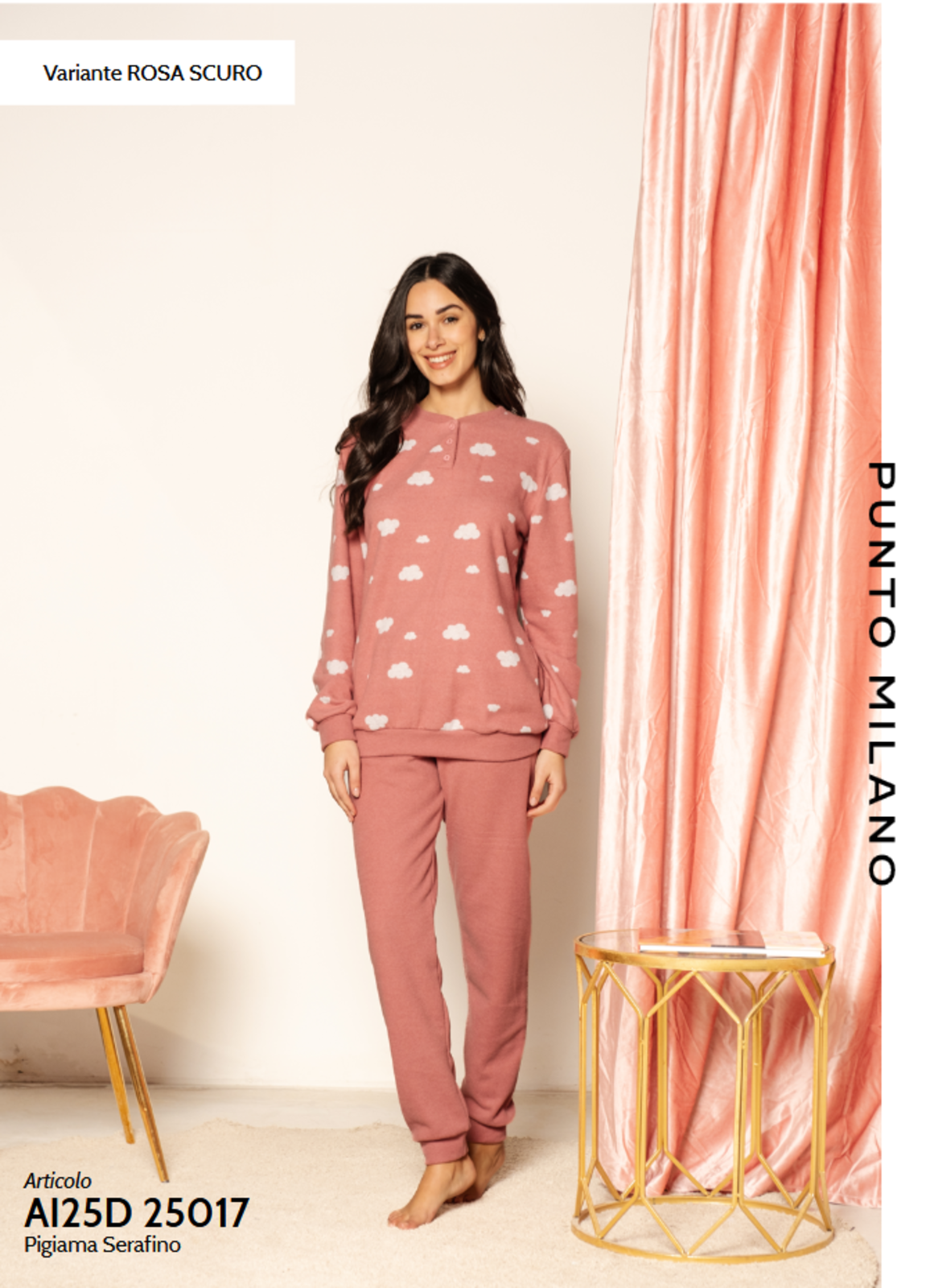 PIGIAMA SERAFINO DONNA M/L 25D25017 Tellini S.R.L. Großhandelskleidung