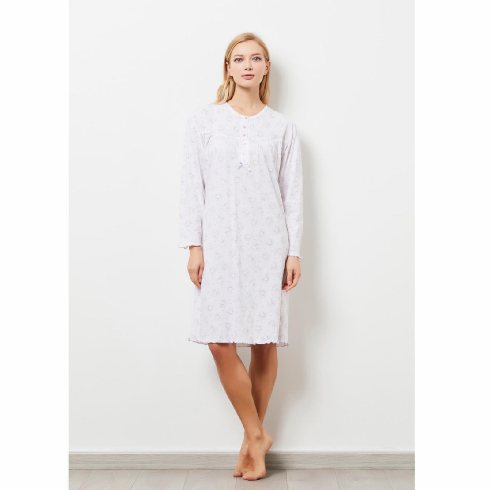 CAMICIA NOTTE CONFORMATA DONNA M/L 2592CE Tellini S.r.l. Ingrosso Abbigliamento