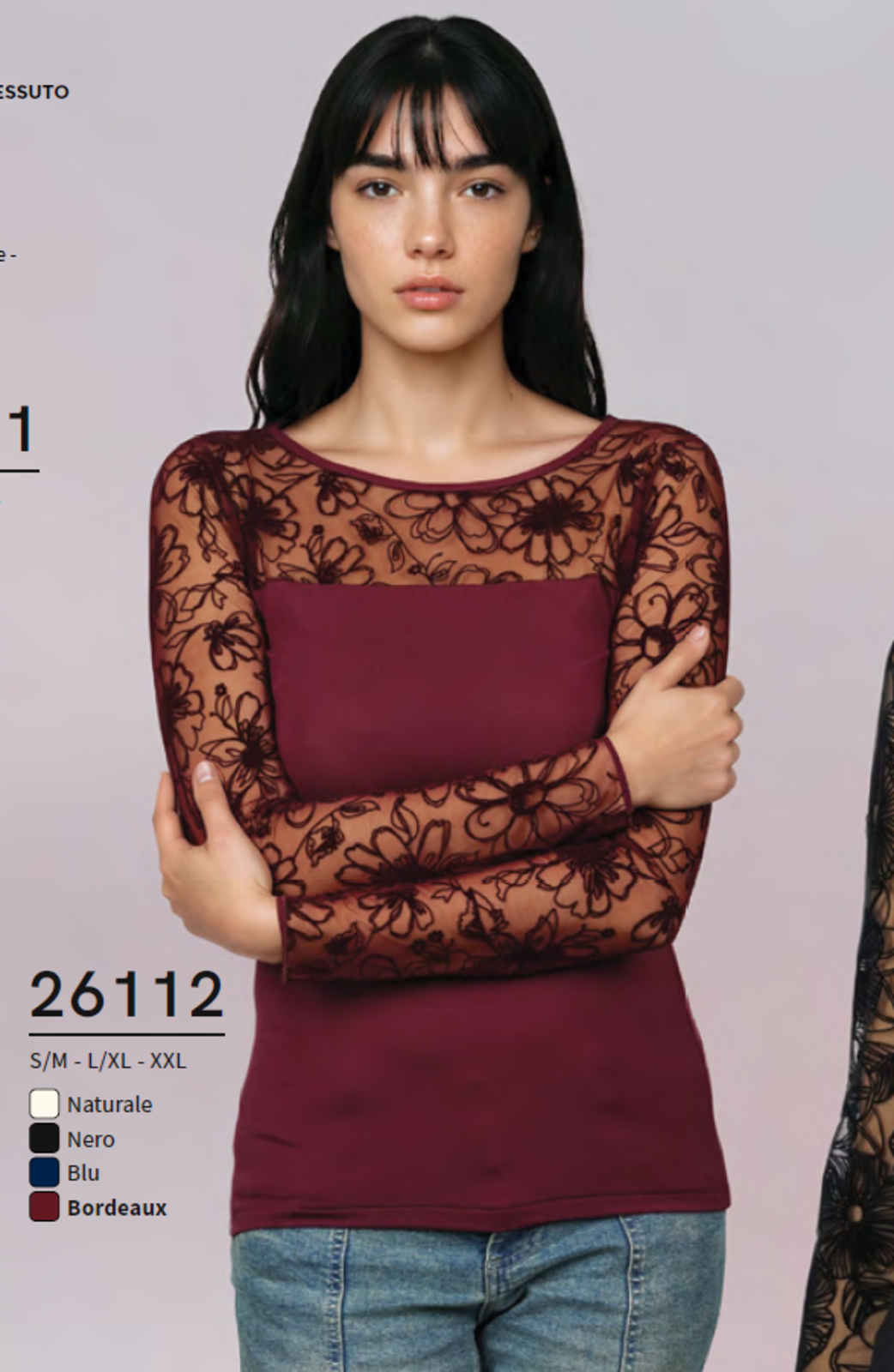 MAGLIA DONNA M/L 26112 Tellini S.r.l. Ingrosso Abbigliamento