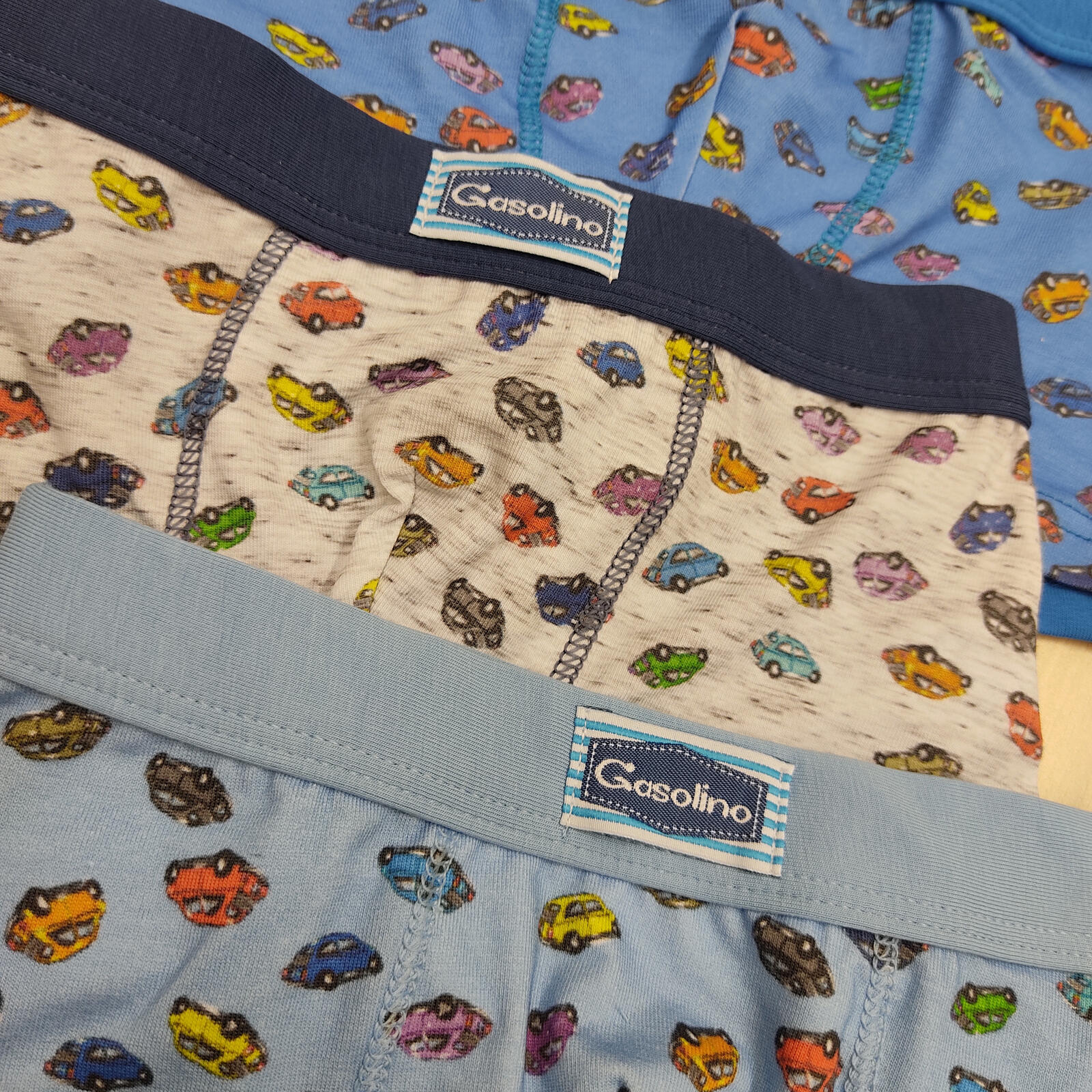 Pacco Da 3 Boxer Da Bambino In Cotone Elasticizzato Con Vita A Contrasto Arancione Ecodim