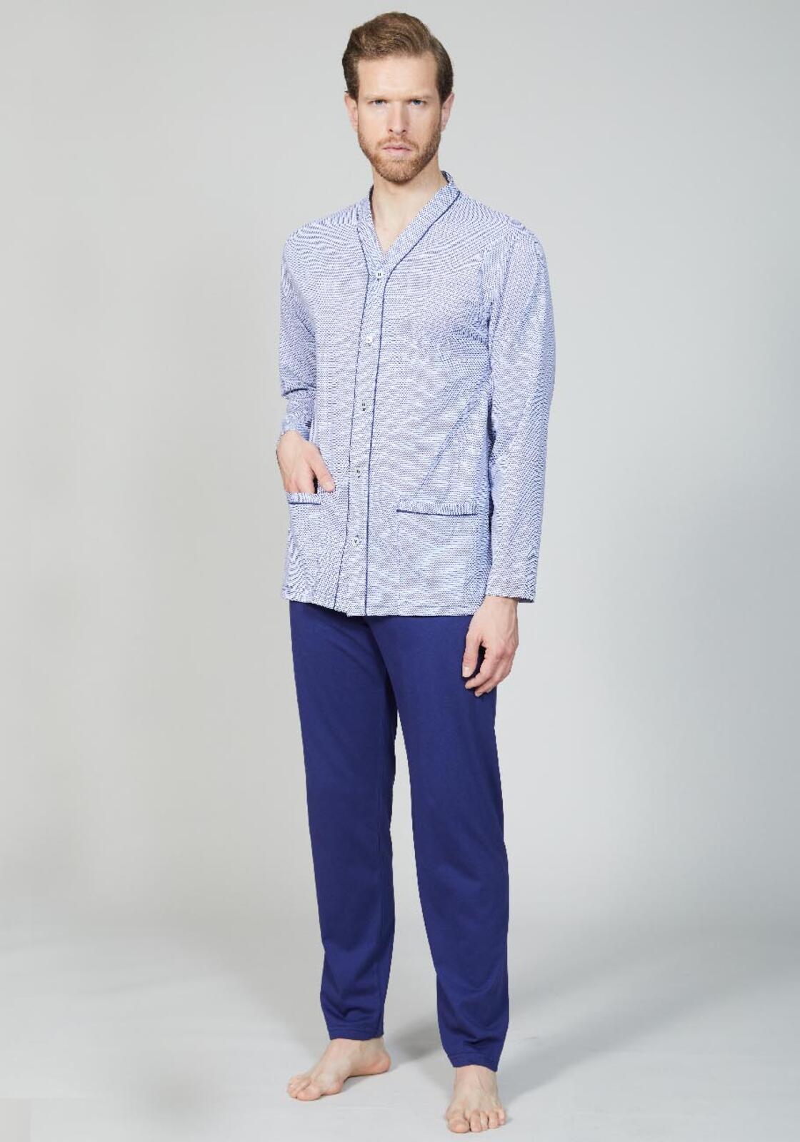 PIGIAMA APERTO UOMO M/L 3654 Tellini S.r.l. Ingrosso Abbigliamento