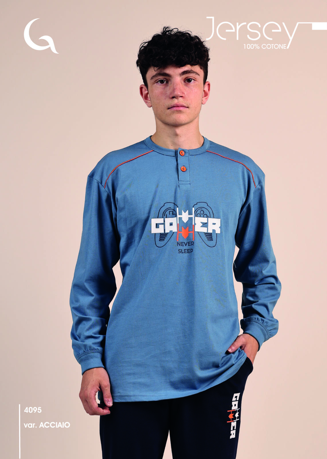 PIGIAMA RAGAZZO M/L 4095 Tellini S.r.l. Ingrosso Abbigliamento