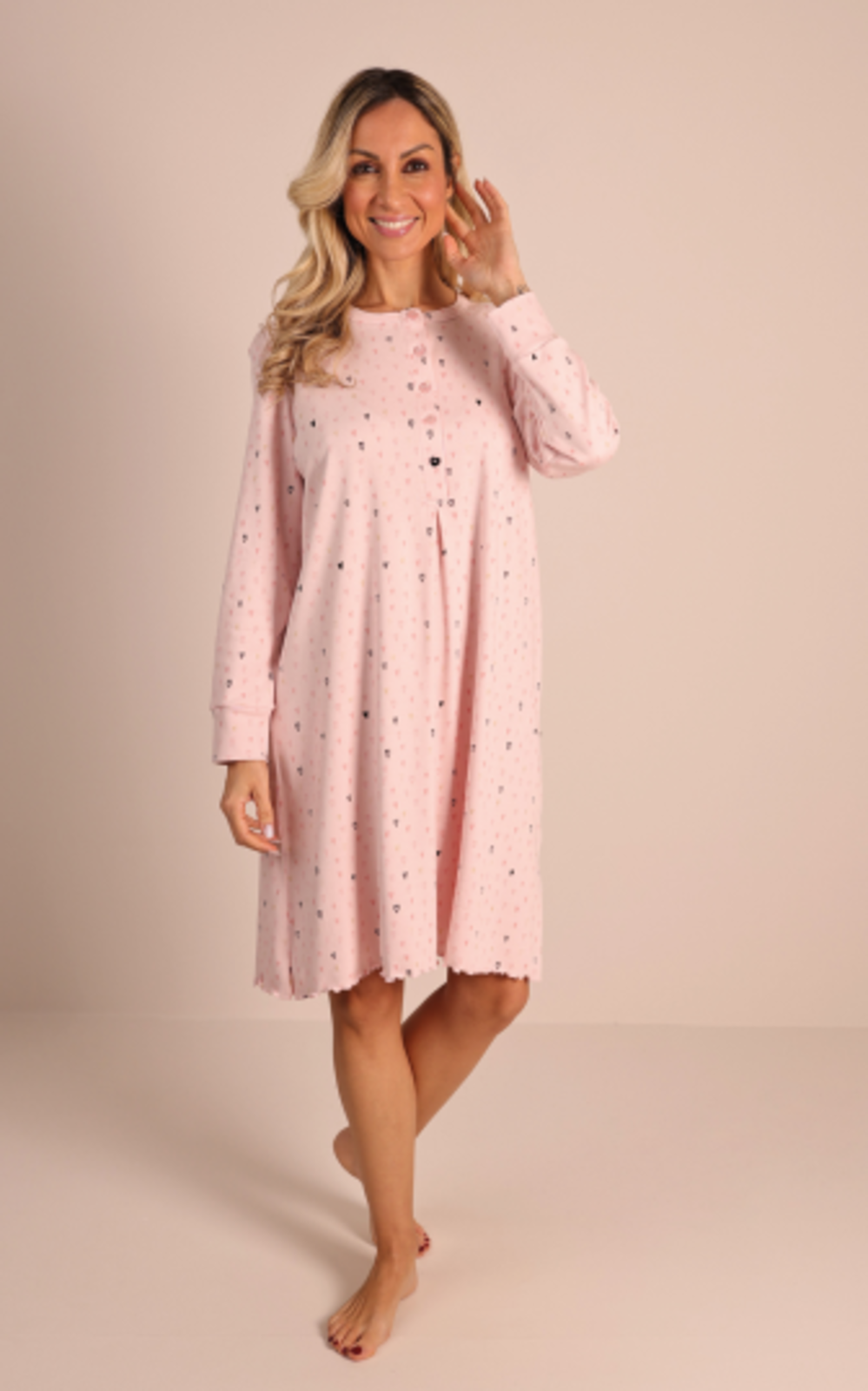 CAMICIA NOTTE DONNA M/L 5033 Tellini S.R.L. Großhandelskleidung