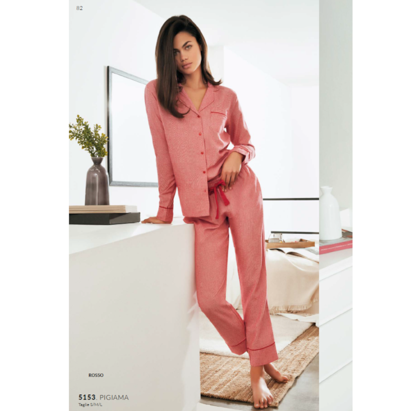 PIGIAMA NATALE APERTO FLANELLA DONNA M L 5153 JADEA Ingrosso