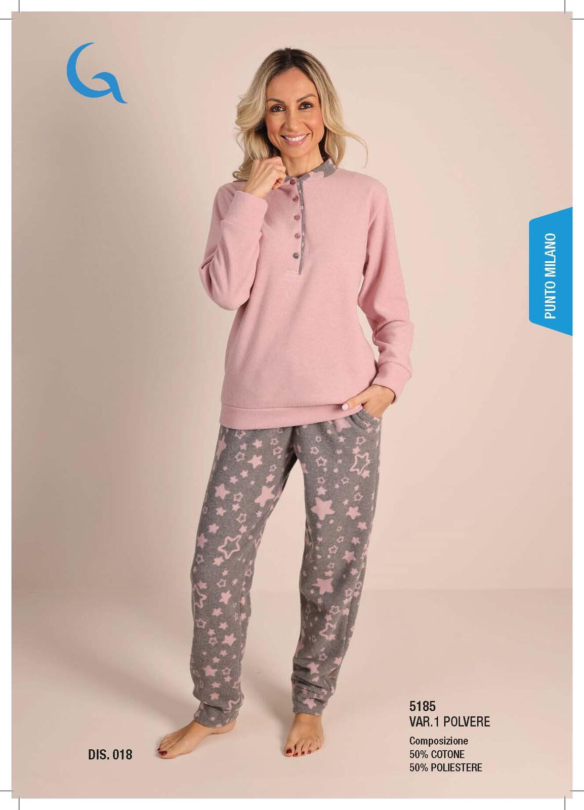 PIGIAMA DONNA M/L 5185 Tellini S.r.l. Ingrosso Abbigliamento