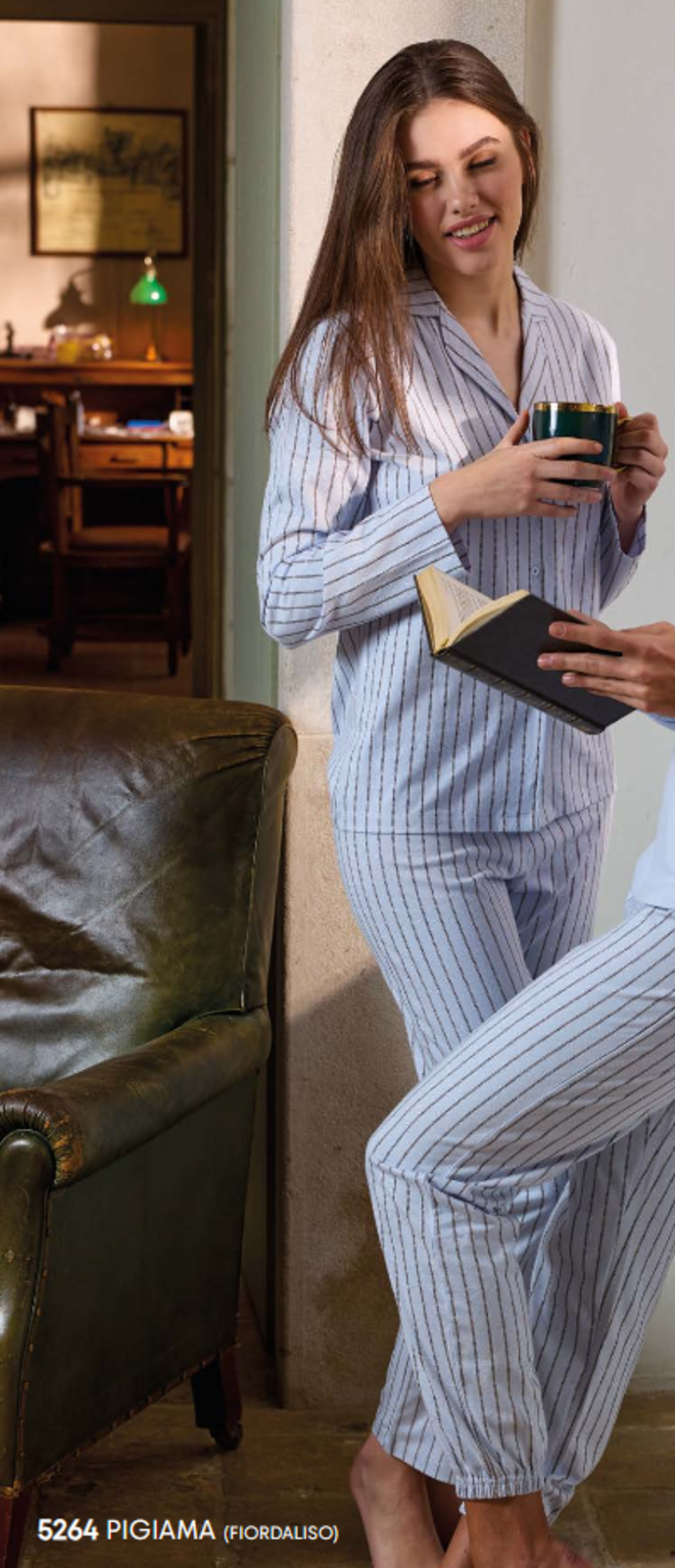 PIGIAMA APERTO DONNA M/L 5264 Tellini S.r.l. Ingrosso Abbigliamento