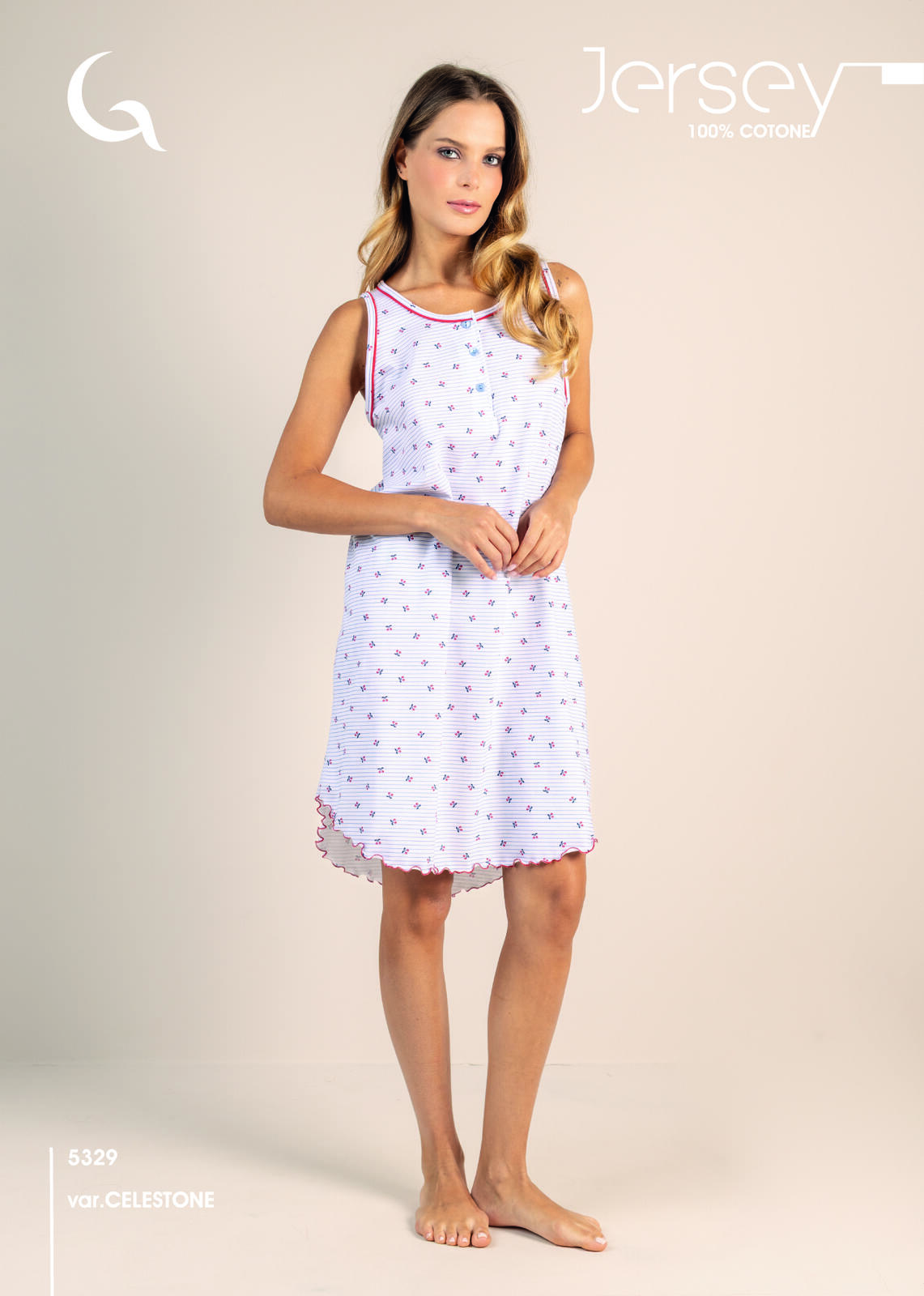 CAMICIA NOTTE DONNA S/L 5329 Tellini S.r.l. Ingrosso Abbigliamento