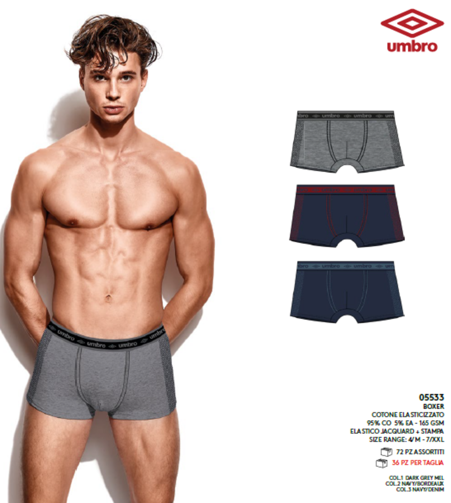 BOXER UOMO 5533 Tellini S.r.l. Ingrosso Abbigliamento