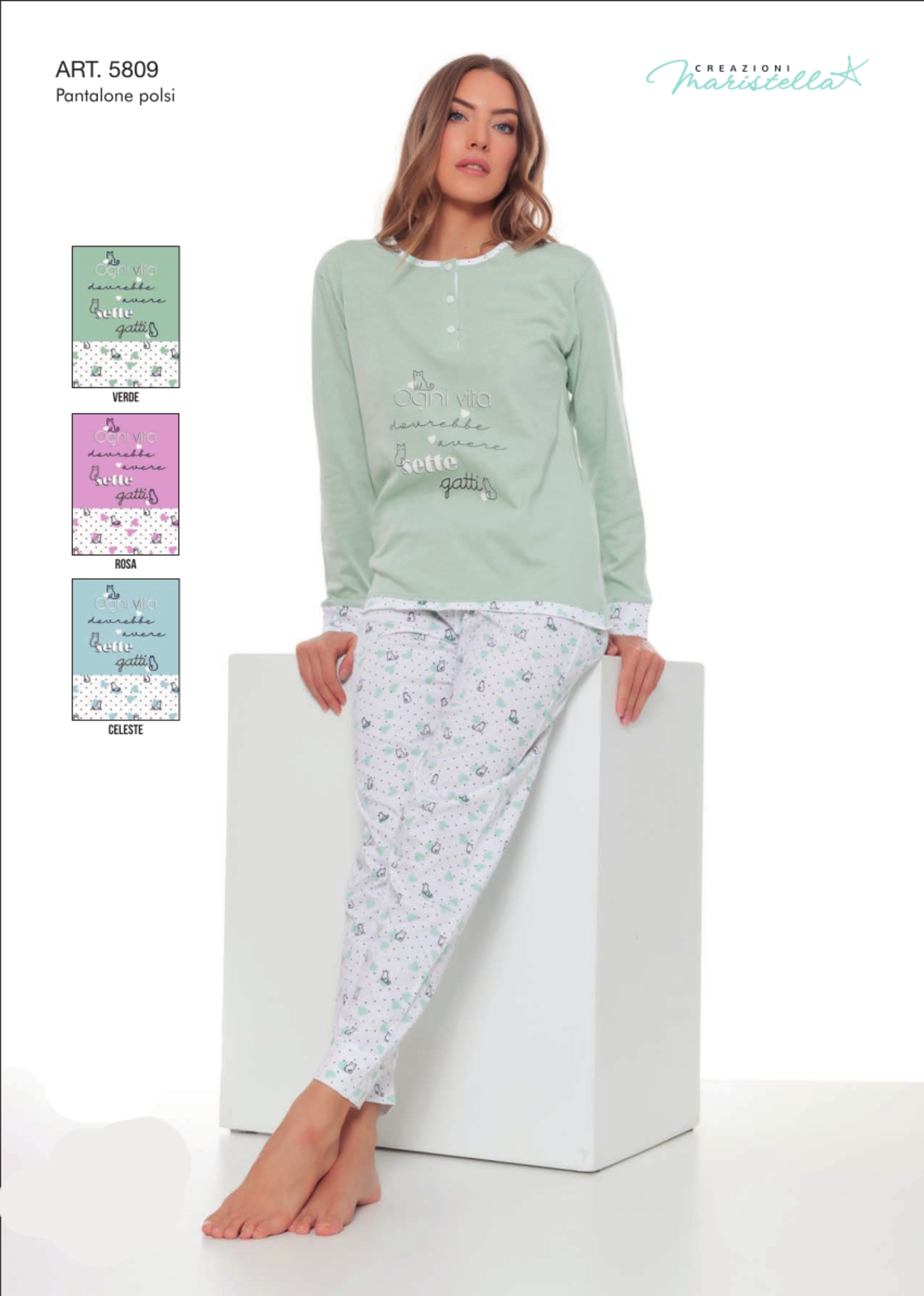 PIGIAMA SERAFINO DONNA M/L 5809 Tellini S.R.L. Velkoobchodní oblečení