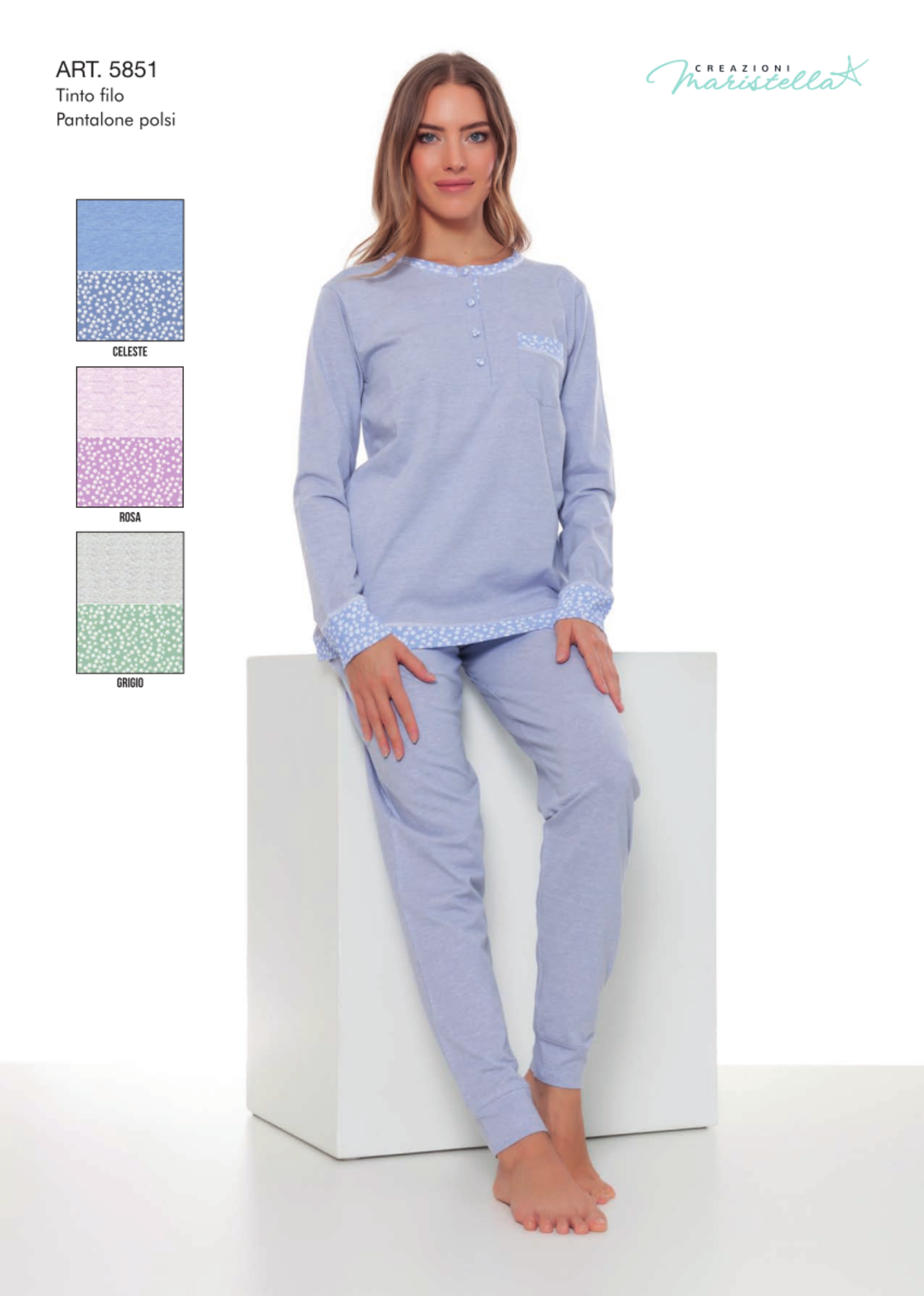 PIGIAMA SERAFINO DONNA M/L 5851 Tellini S.r.l. Ingrosso Abbigliamento