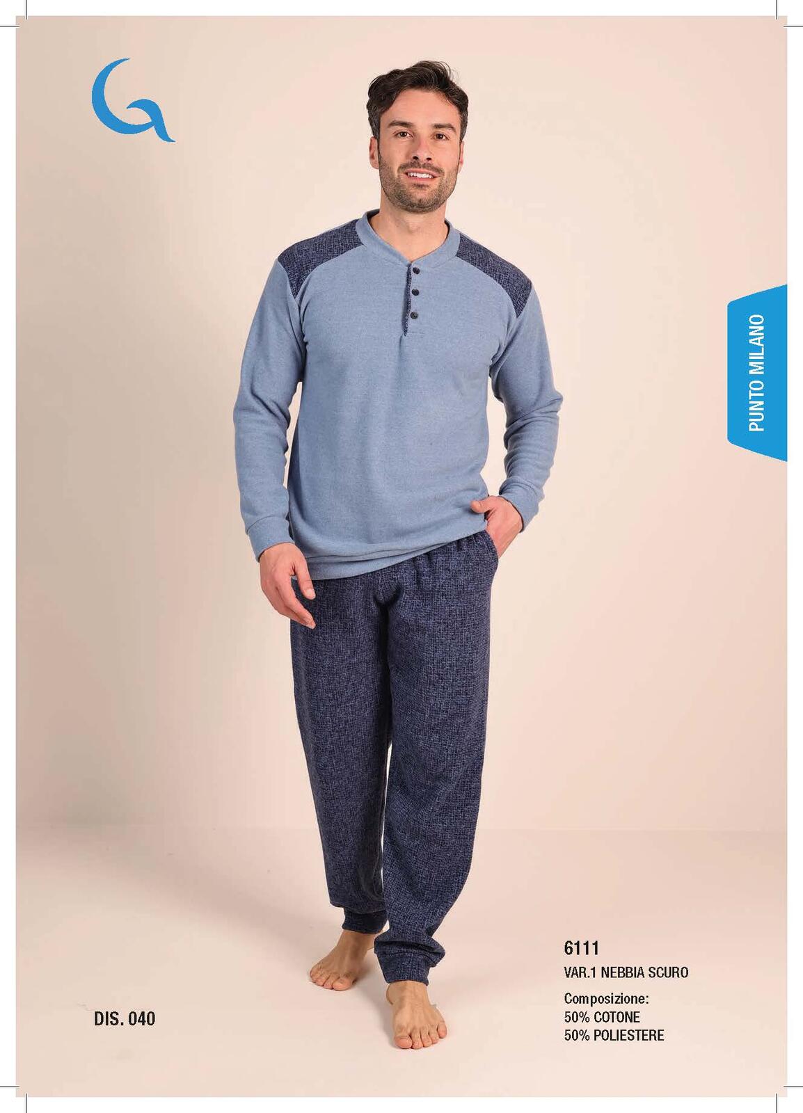 PIGIAMA UOMO M/L 6111 Tellini S.r.l. Ingrosso Abbigliamento