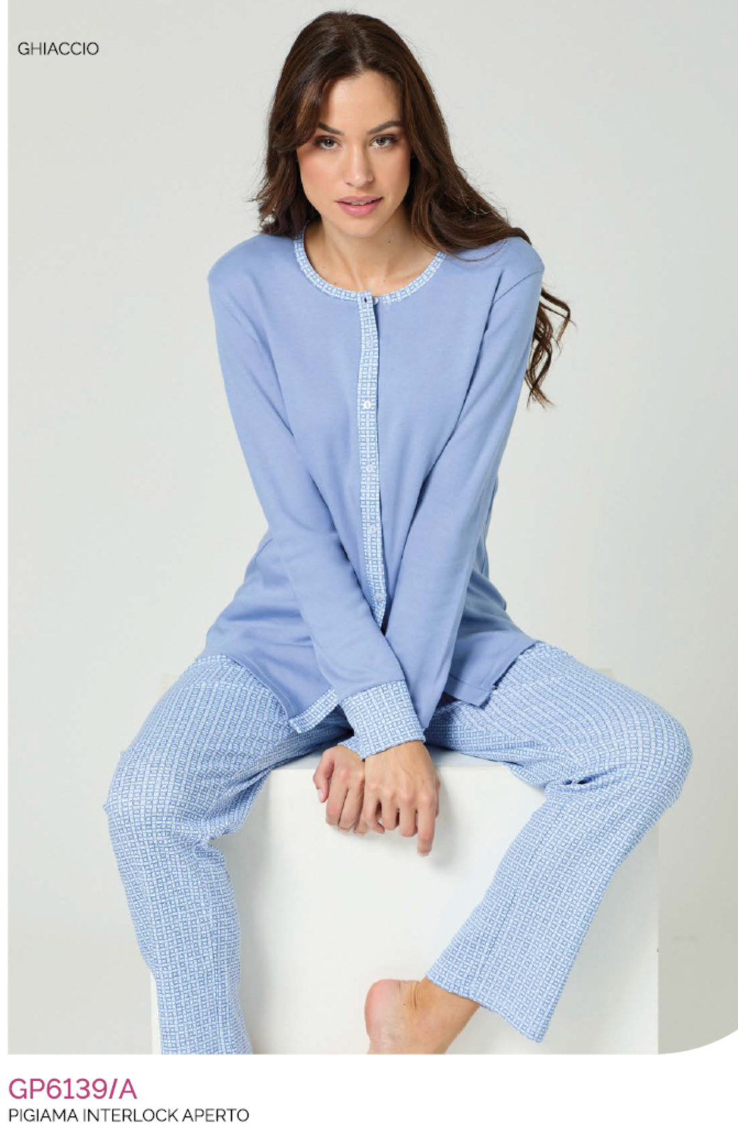 PIGIAMA APERTO DONNA M/L GP6139A Tellini S.r.l. Ingrosso Abbigliamento