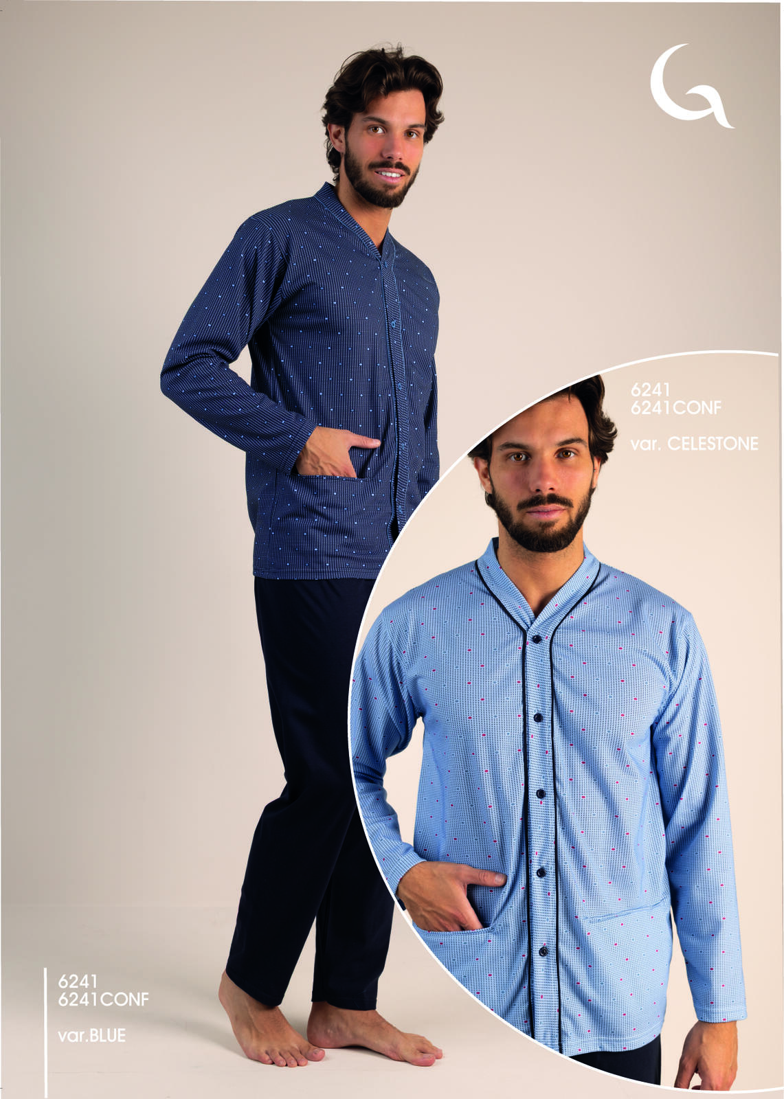 PIGIAMA APERTO UOMO M/L 6241 Tellini S.r.l. Ingrosso Abbigliamento