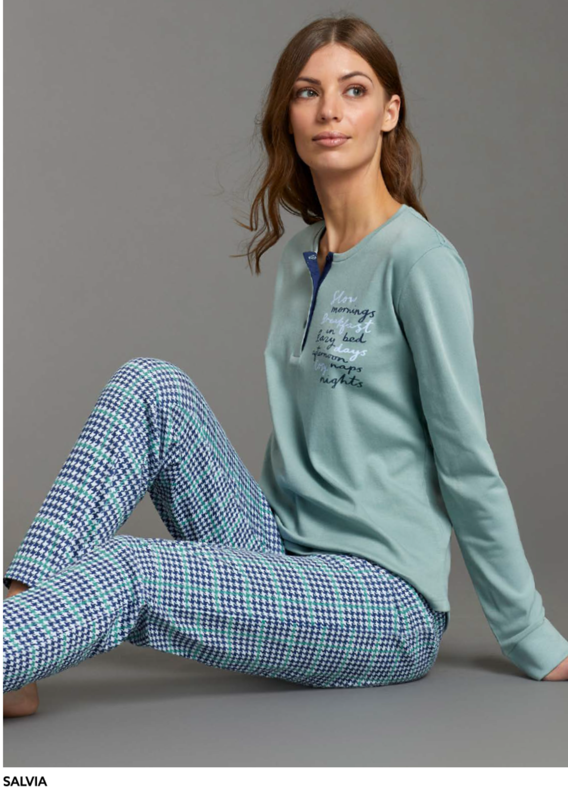 DAMENPYJAMAS M/L EP6319 Tellini S.R.L. Großhandelskleidung