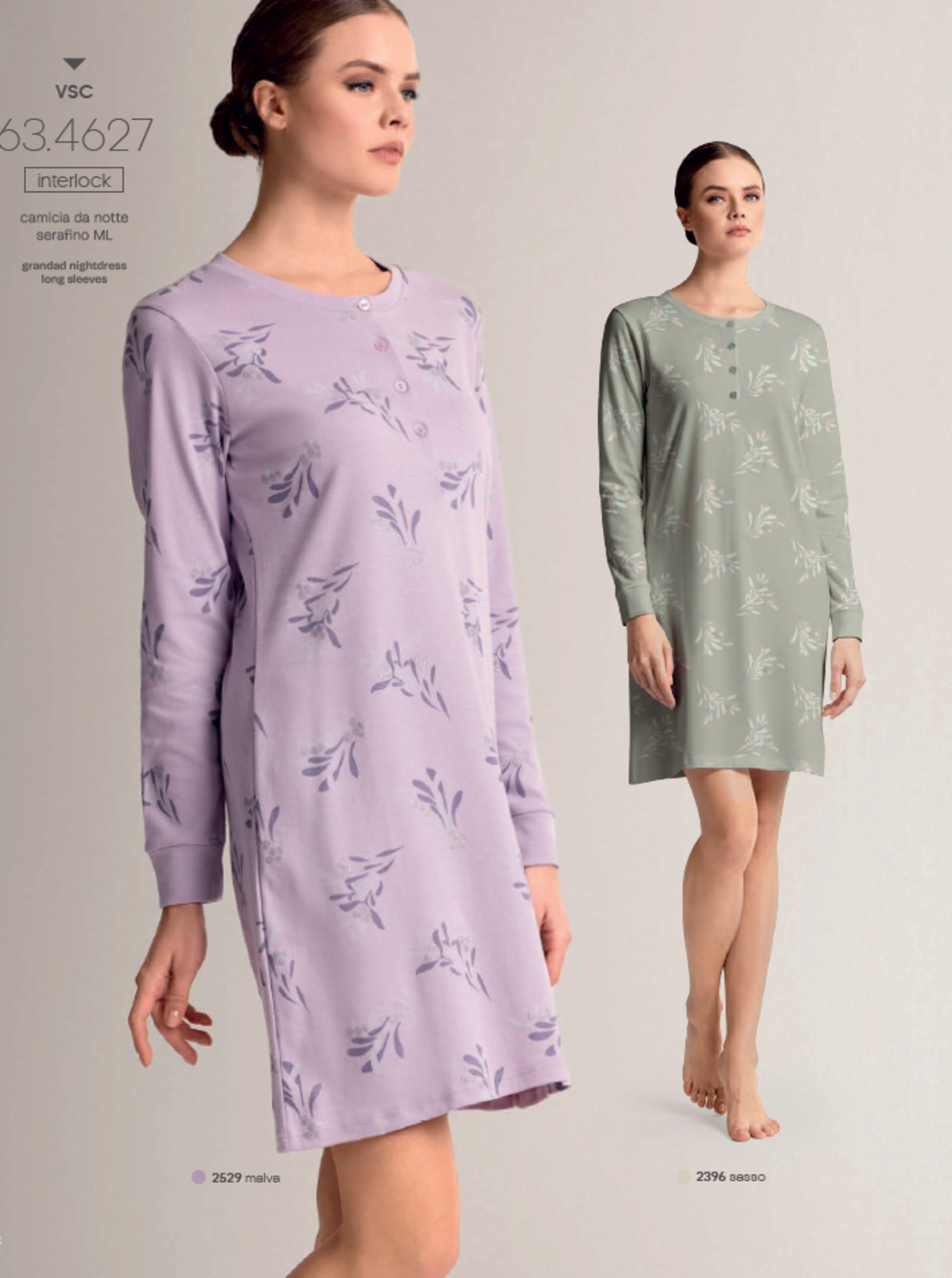 CAMICIA NOTTE DONNA M/L 634627 Tellini S.r.l. Ingrosso Abbigliamento