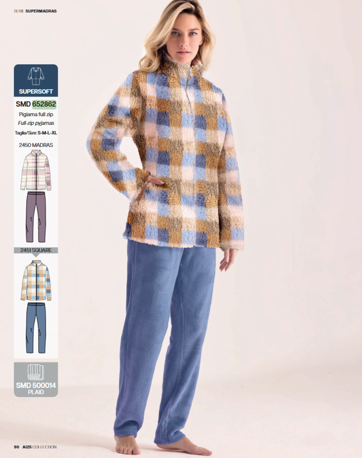 PIGIAMA APERTO DONNA M/L 652862 Tellini S.r.l. Ingrosso Abbigliamento