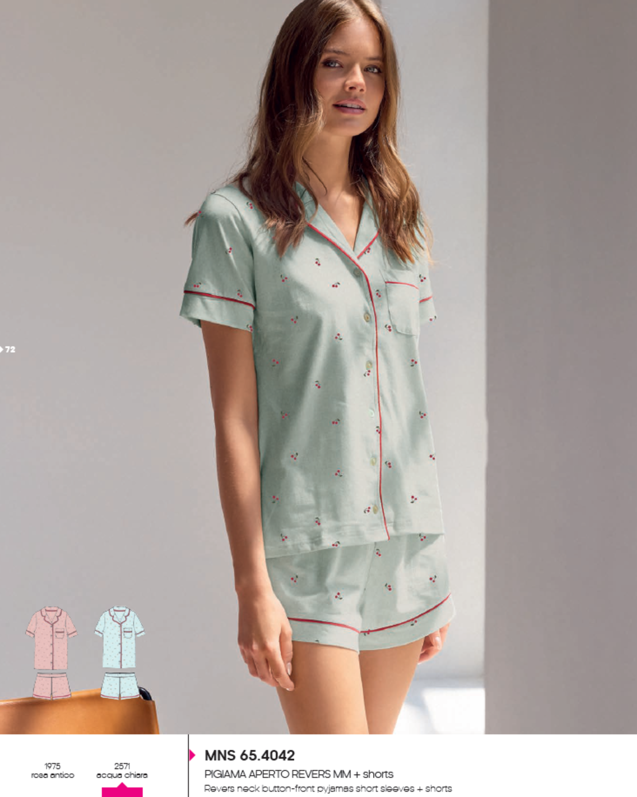 Offener Damenpyjama M/M 654042 Tellini S.R.L. Großhandelskleidung