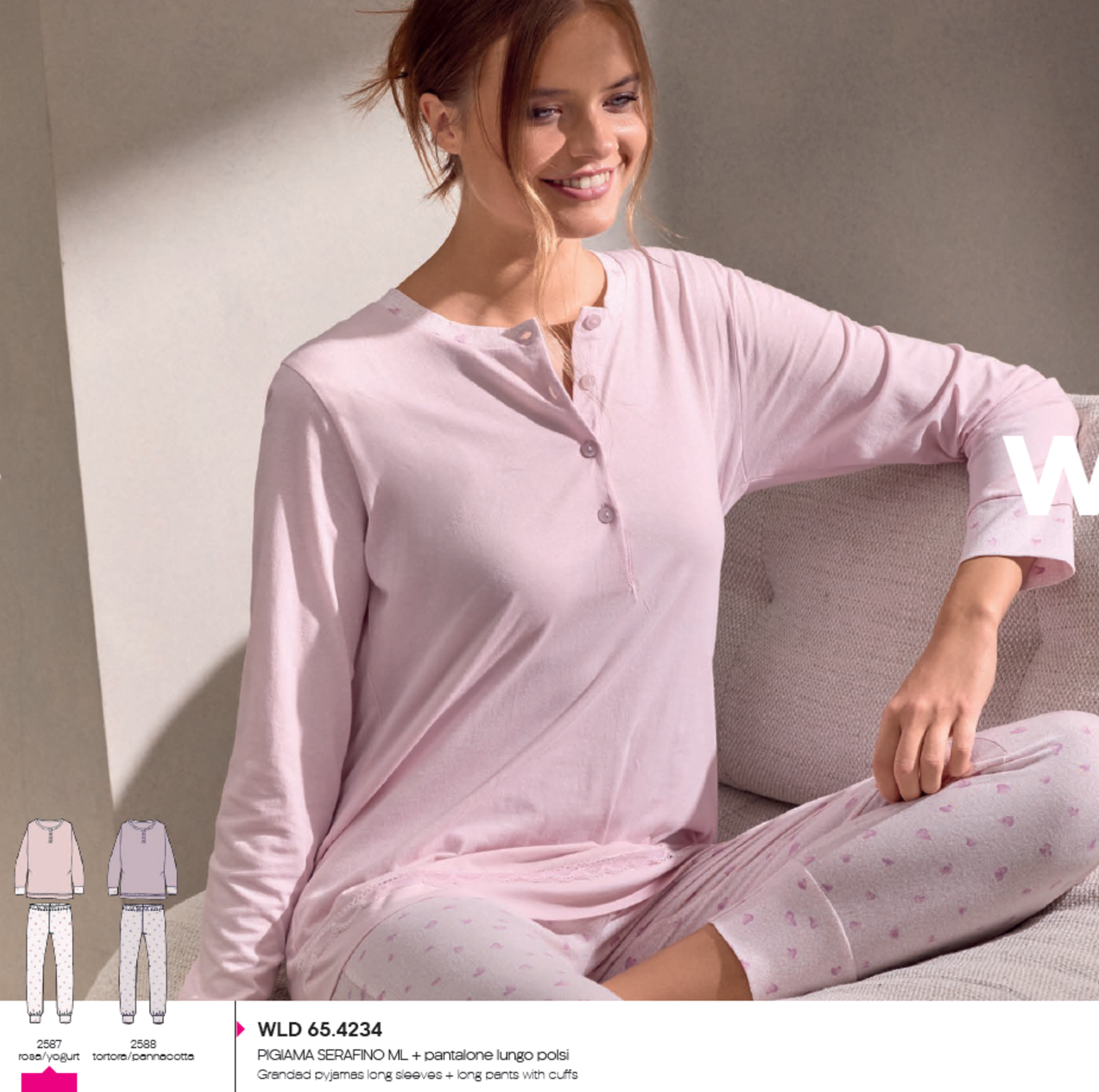 PIGIAMA SERAFINO DONNA M/L 654234 50/56 Tellini S.r.l. Ingrosso Abbigliamento