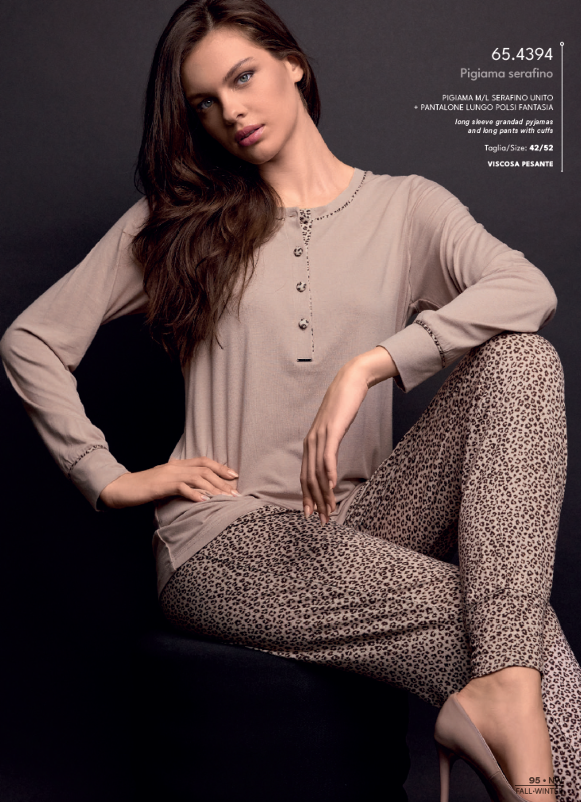 PIGIAMA SERAFINO DONNA M/L 654394 Tellini S.r.l. Ingrosso Abbigliamento