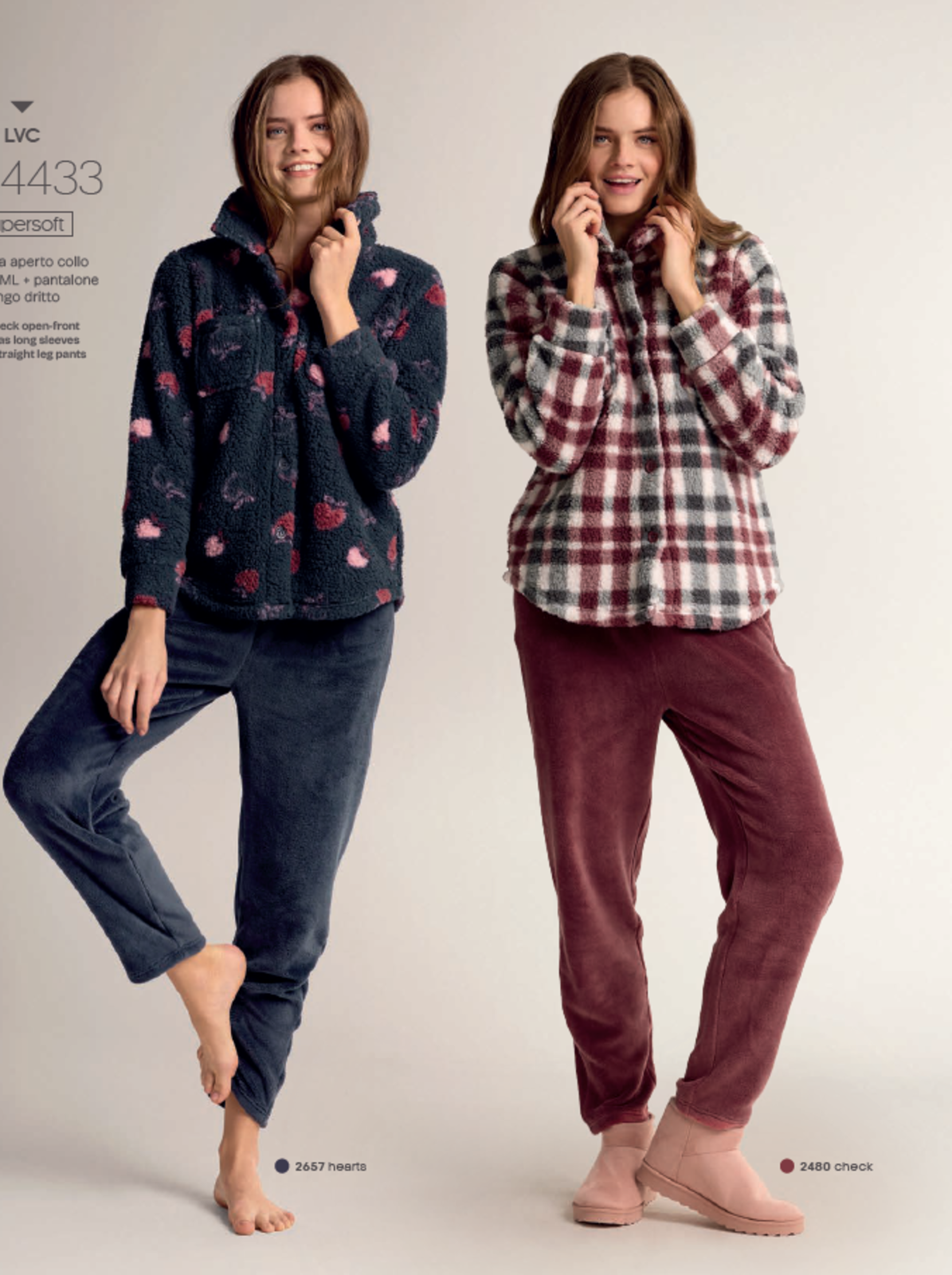 PIGIAMA APERTO DONNA M/L 654433 Tellini S.r.l. Ingrosso Abbigliamento