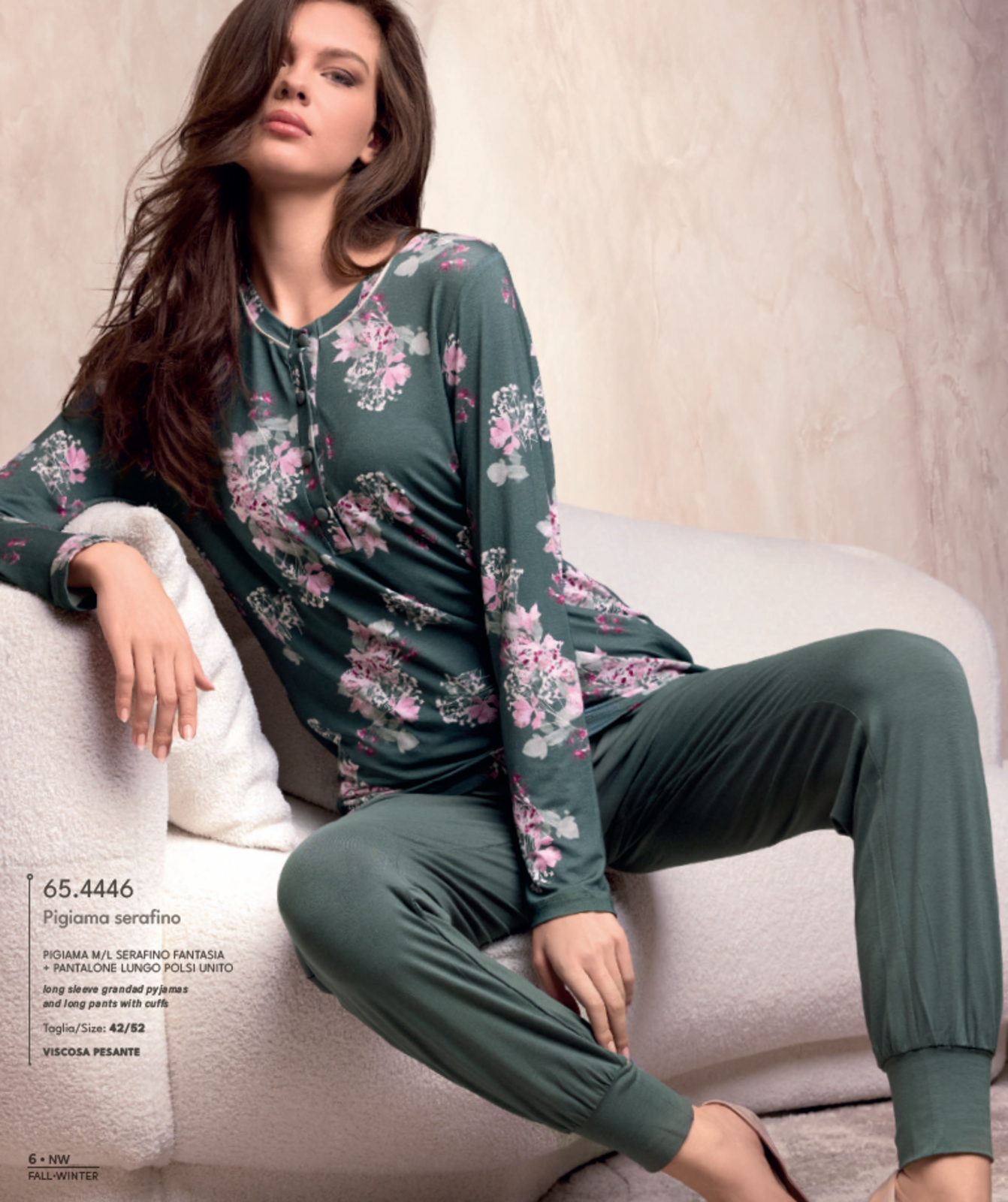 PIGIAMA SERAFINO DONNA M/L 654446 Tellini S.r.l. Ingrosso Abbigliamento