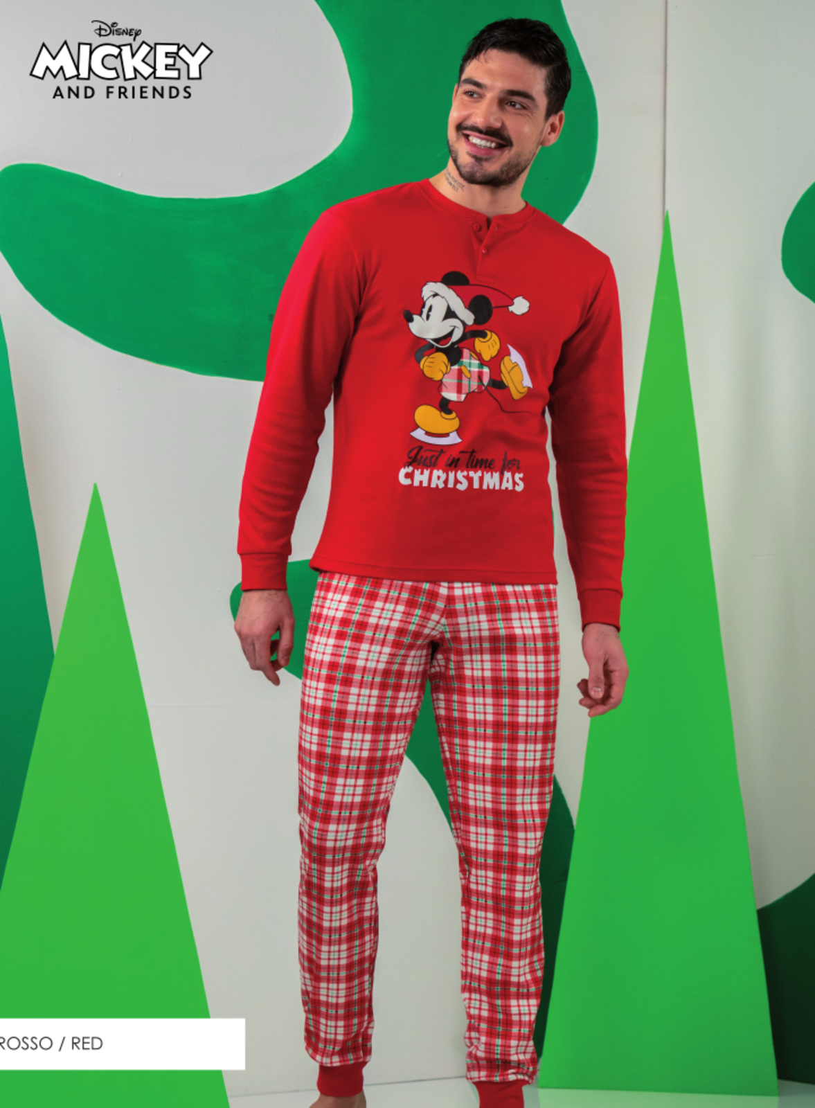 PIGIAMA NATALE UOMO M/L DYE7047 Tellini S.r.l. Ingrosso Abbigliamento