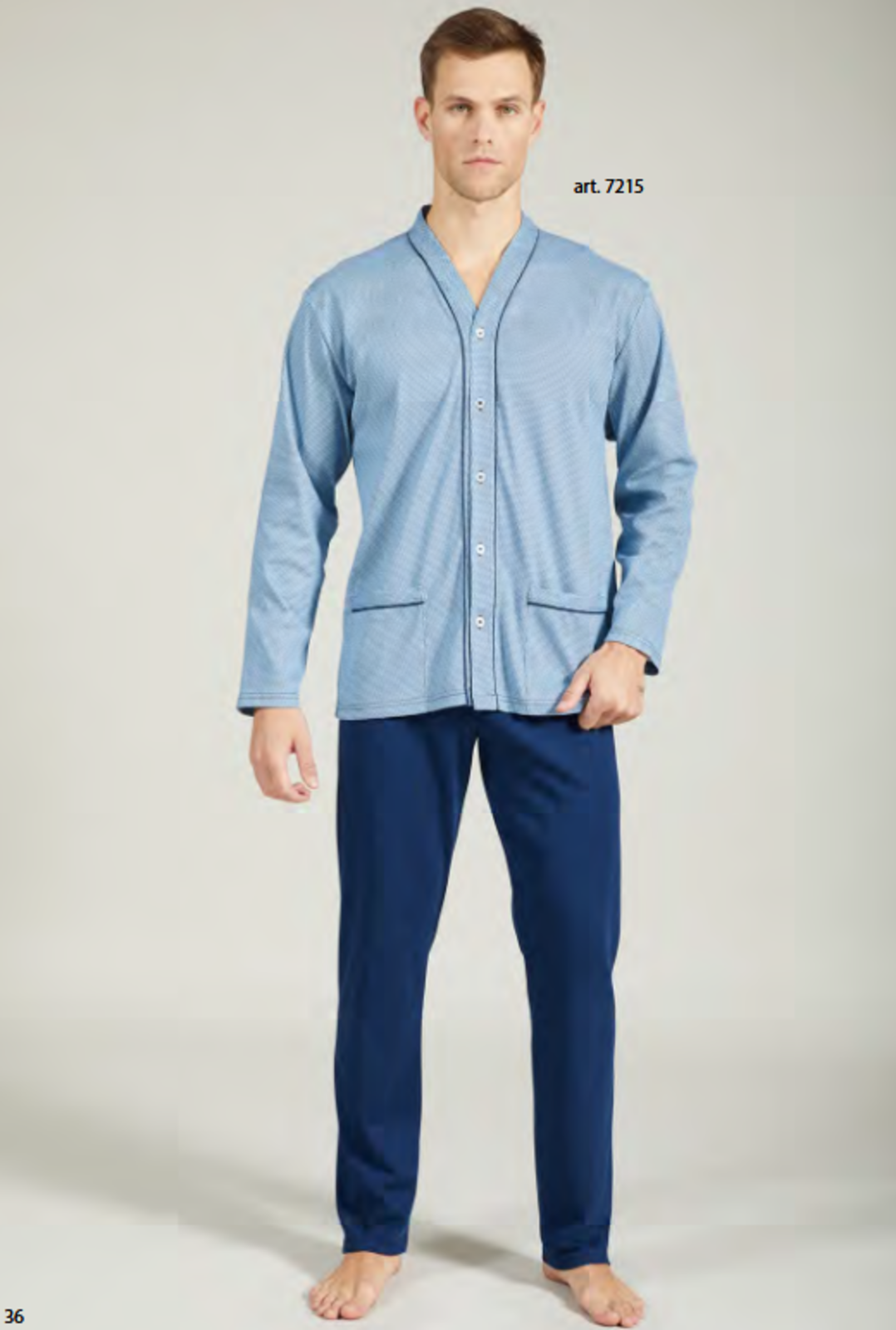 PIGIAMA APERTO UOMO M/L 7215 Tellini S.R.L. Großhandelskleidung