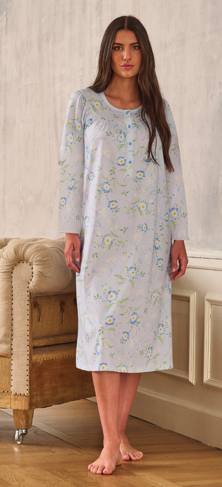 CAMICIA NOTTE SERAFINO DONNA M/L LS175363 Tellini S.R.L. Veleprodajna odjeća