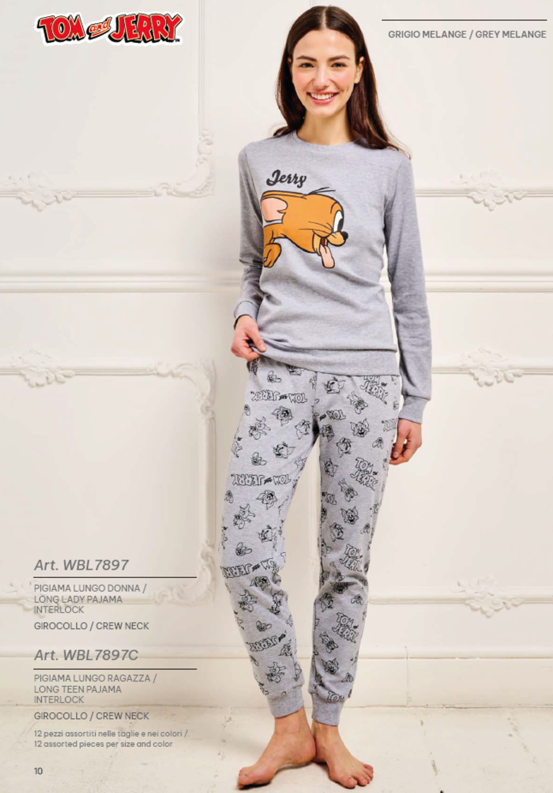 PIGIAMA DONNA M/L WBL7897 Tellini S.R.L. Großhandelskleidung