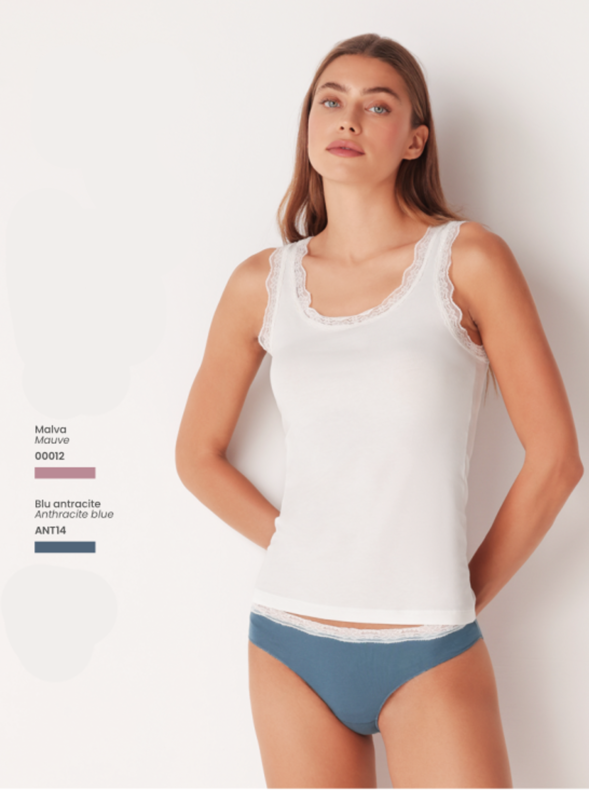 CANOTTA DA DONNA A Spalla Larga In Cotone Elasticizzato Cotonella GD009 Elastico EUR 7,50 - IT