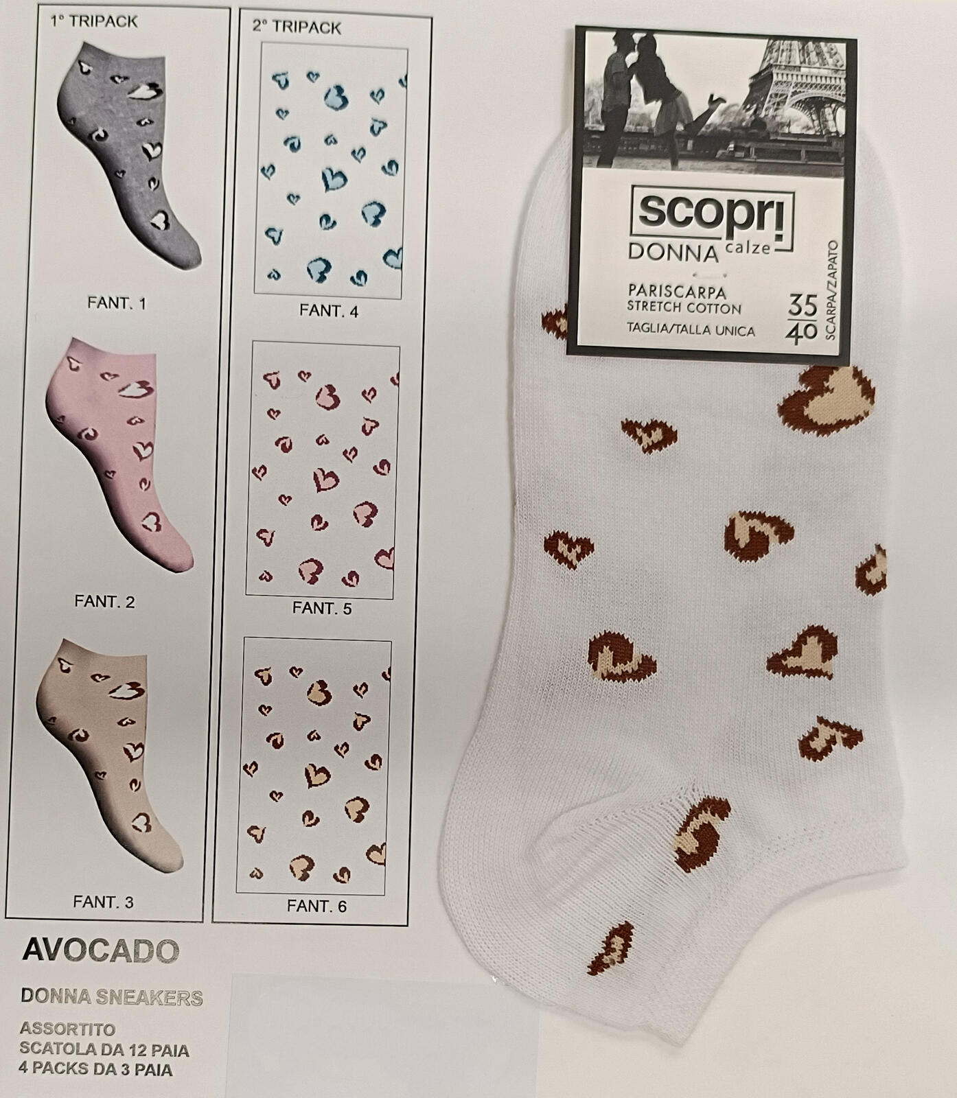 CALZINO CORTO DONNA AVOCADO Tellini S.r.l. Ingrosso Abbigliamento