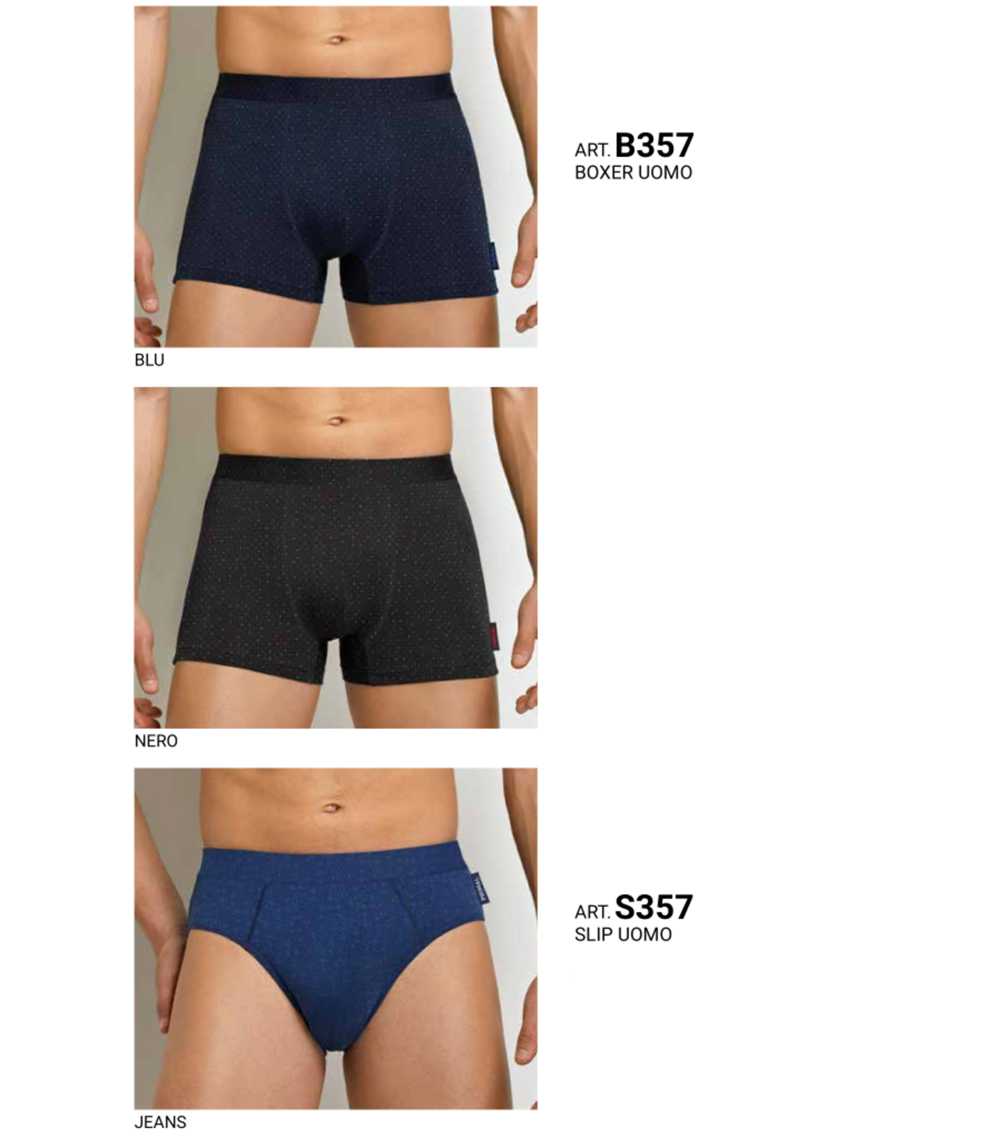 TRIS SLIP UOMO S357 Tellini S.r.l. Ingrosso Abbigliamento