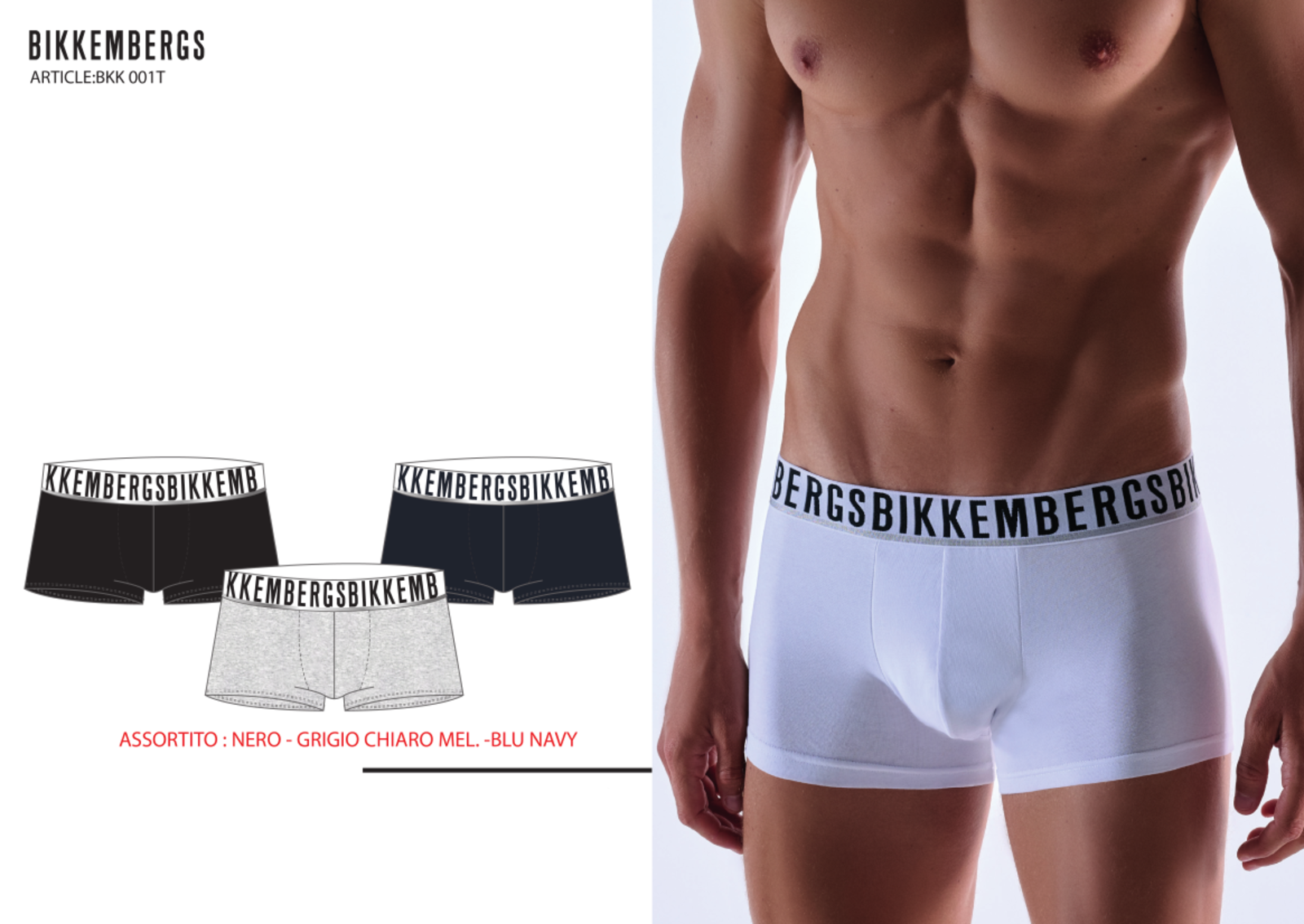 TRIS BOXER UOMO BKK001T Tellini S.R.L. Χονδρική ενδυμασία