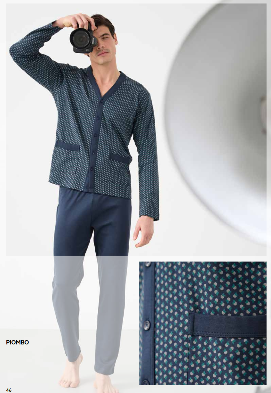 PIGIAMA APERTO UOMO M/L EP2207 Tellini S.R.L. Großhandelskleidung