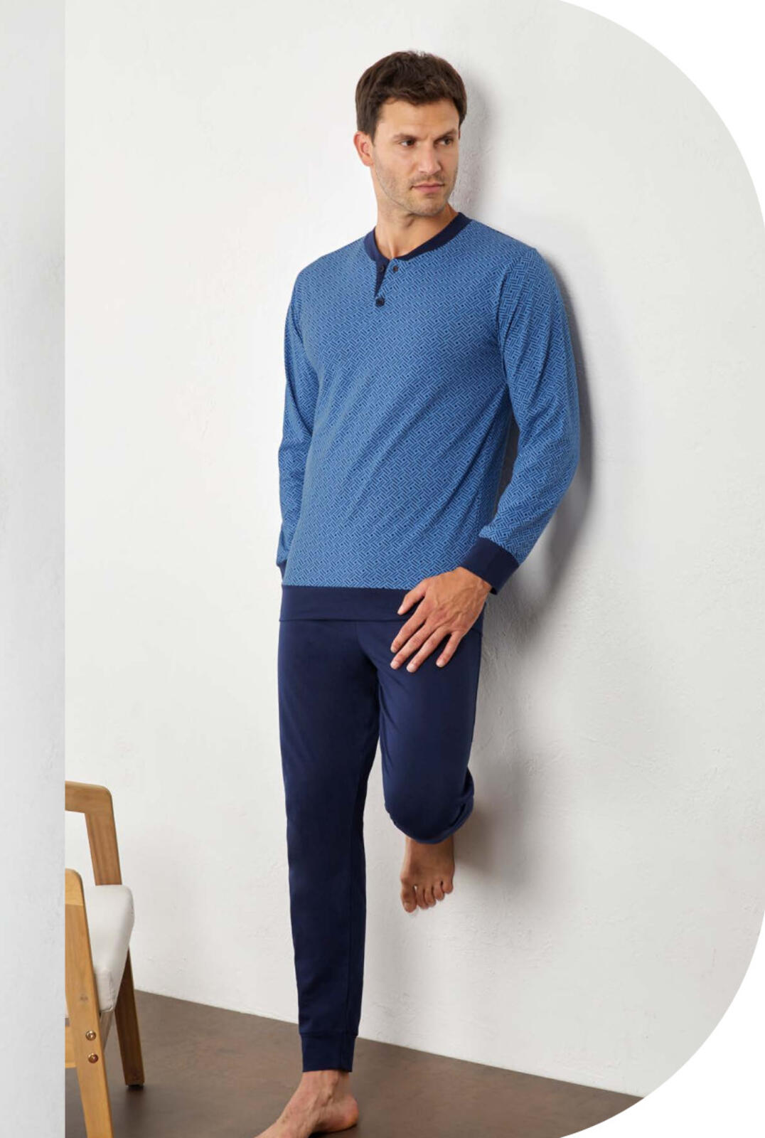 PIGIAMA UOMO M/L GP1148 Tellini S.r.l. Ingrosso Abbigliamento