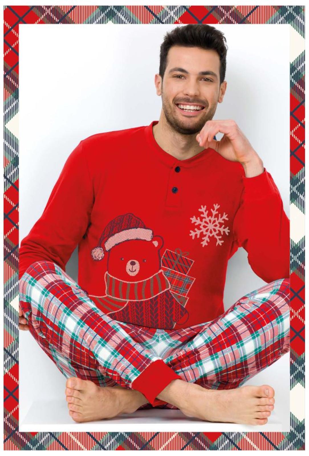 PIGIAMA UOMO M/L GP2042 NATALE Tellini S.r.l. Ingrosso Abbigliamento