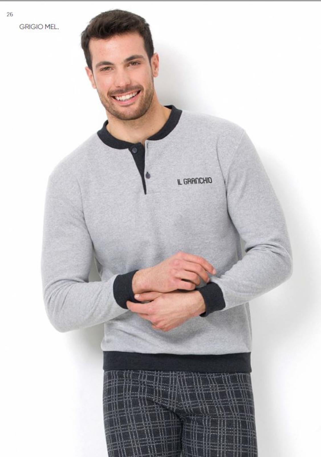 IL GRANCHIO Pigiama Uomo Punto Milano | ART GP2104 | Abbigliamento per Famiglie