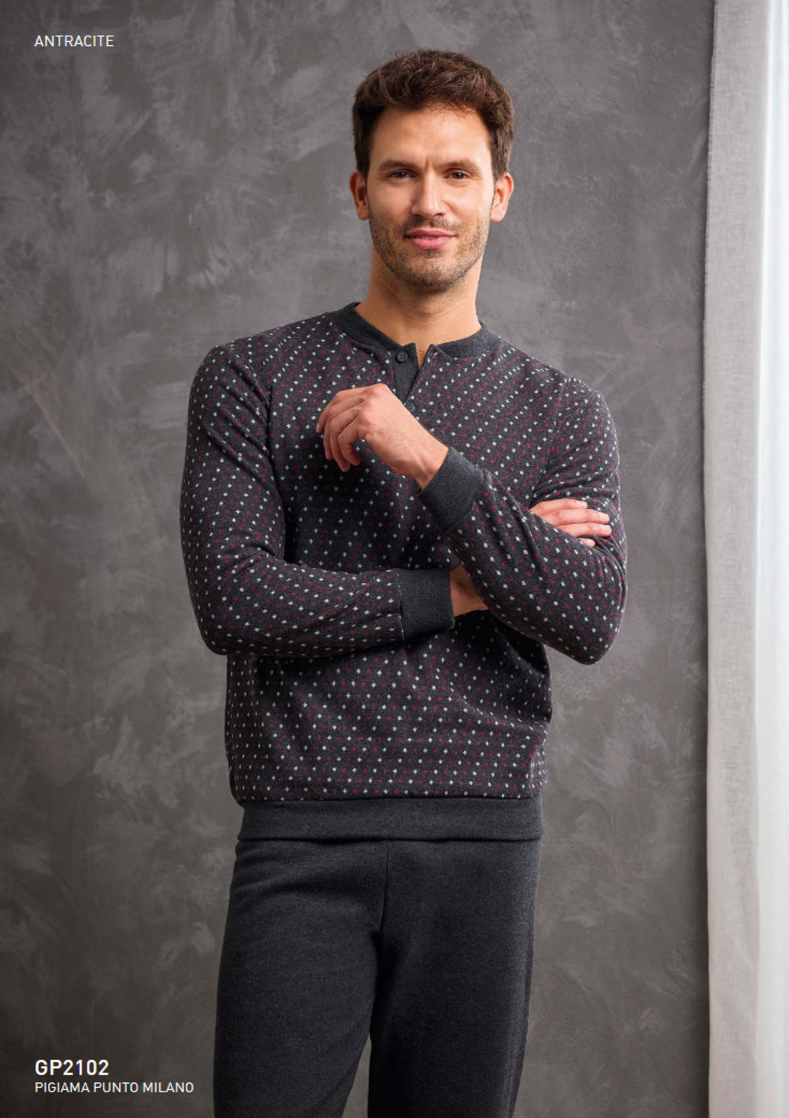 PIGIAMA UOMO M/L GP2102 Tellini S.r.l. Ingrosso Abbigliamento