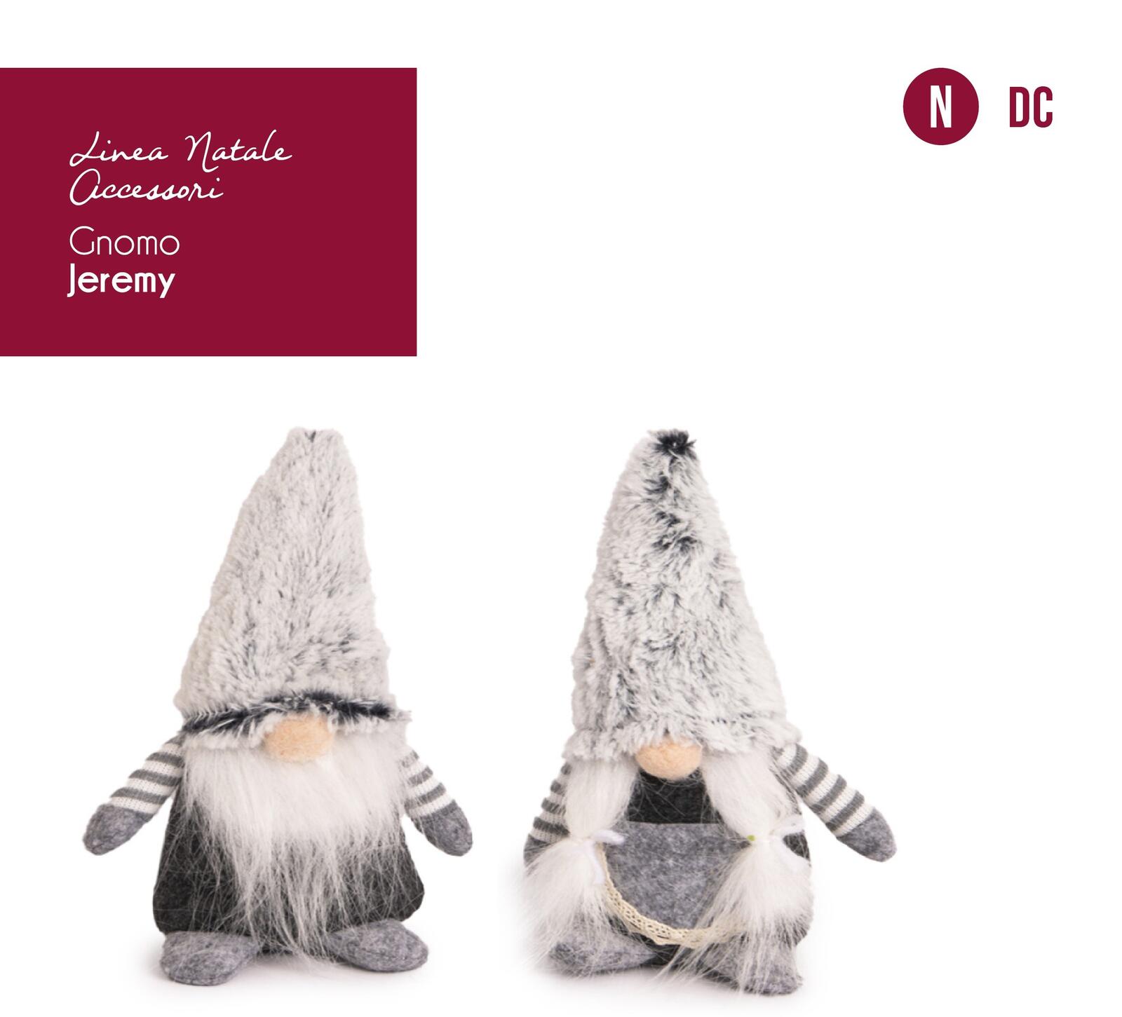 DECORAZIONE GNOMO JEREMY 20CM Tellini S.r.l. Ingrosso Abbigliamento