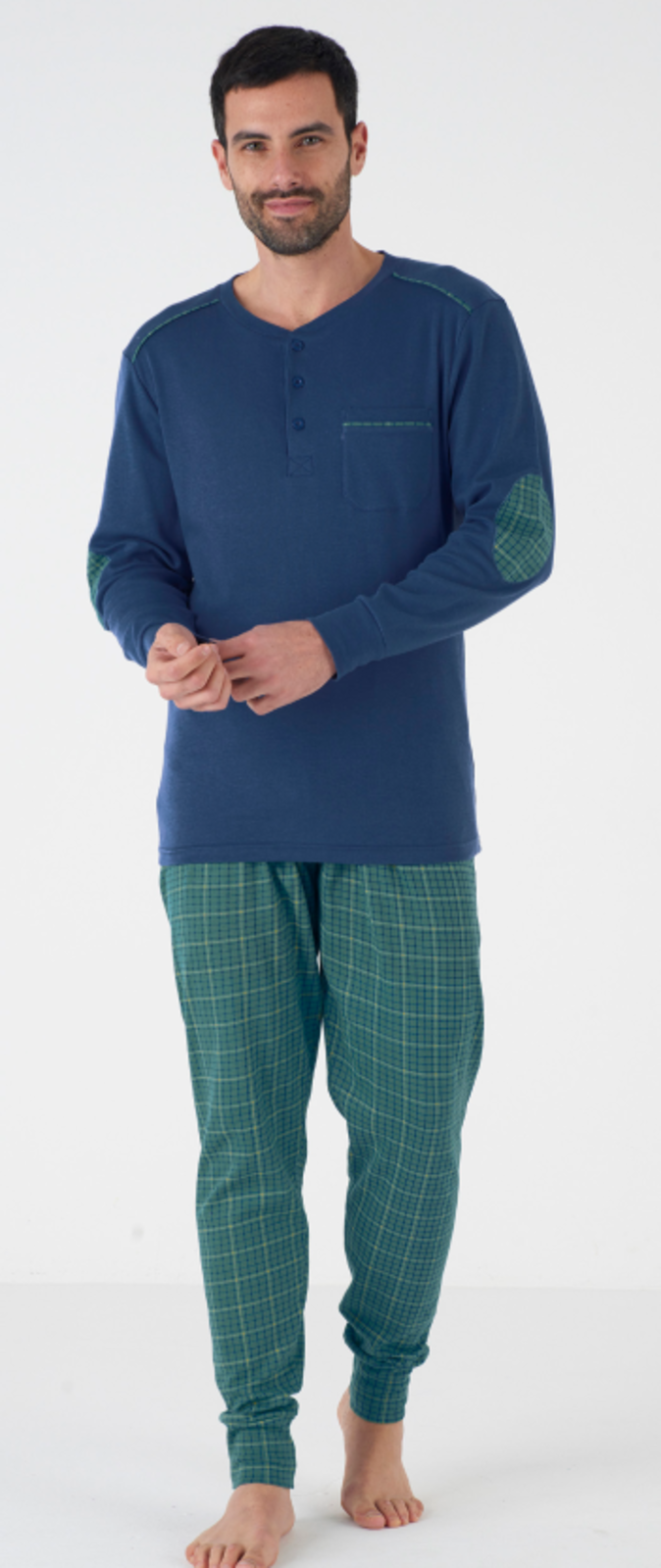 PIGIAMA UOMO M/L KF5126 Tellini S.r.l. Ingrosso Abbigliamento