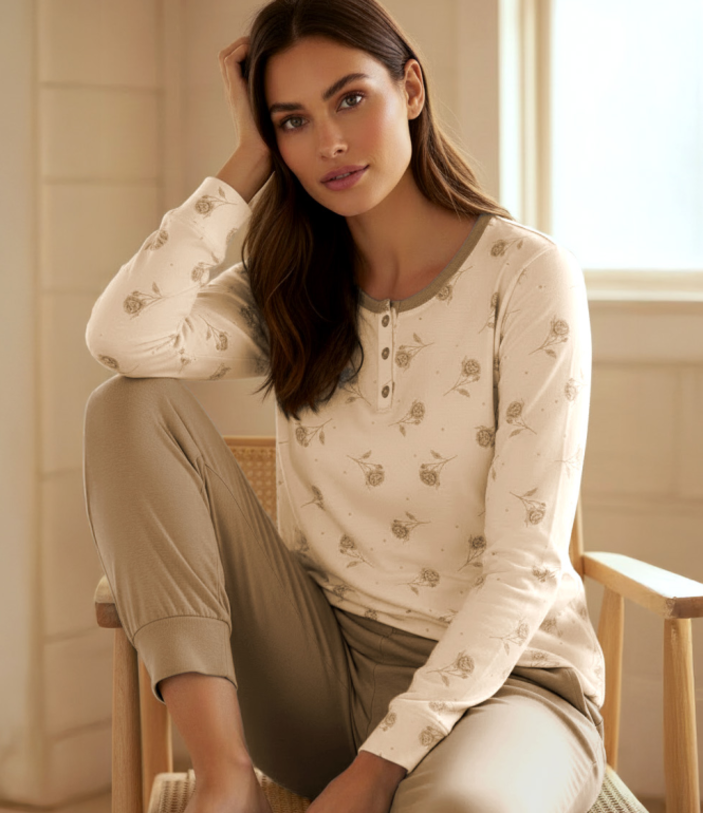 PIGIAMA SERAFINO DONNA M/L KI1017 Tellini S.r.l. Ingrosso Abbigliamento