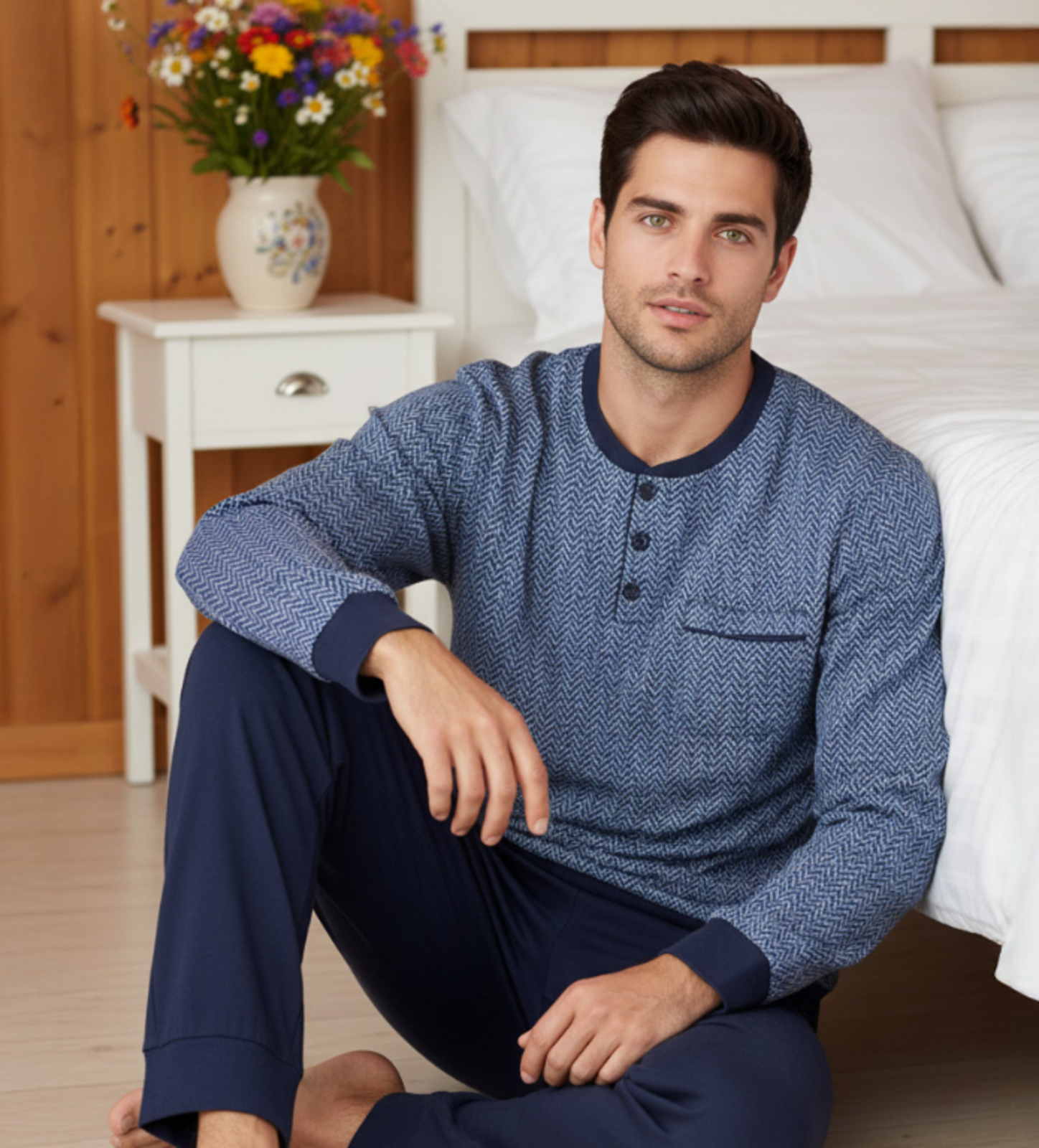 HERREN-SERAFINO-PYJAMAS M/L KI1202 Tellini S.R.L. Großhandelskleidung