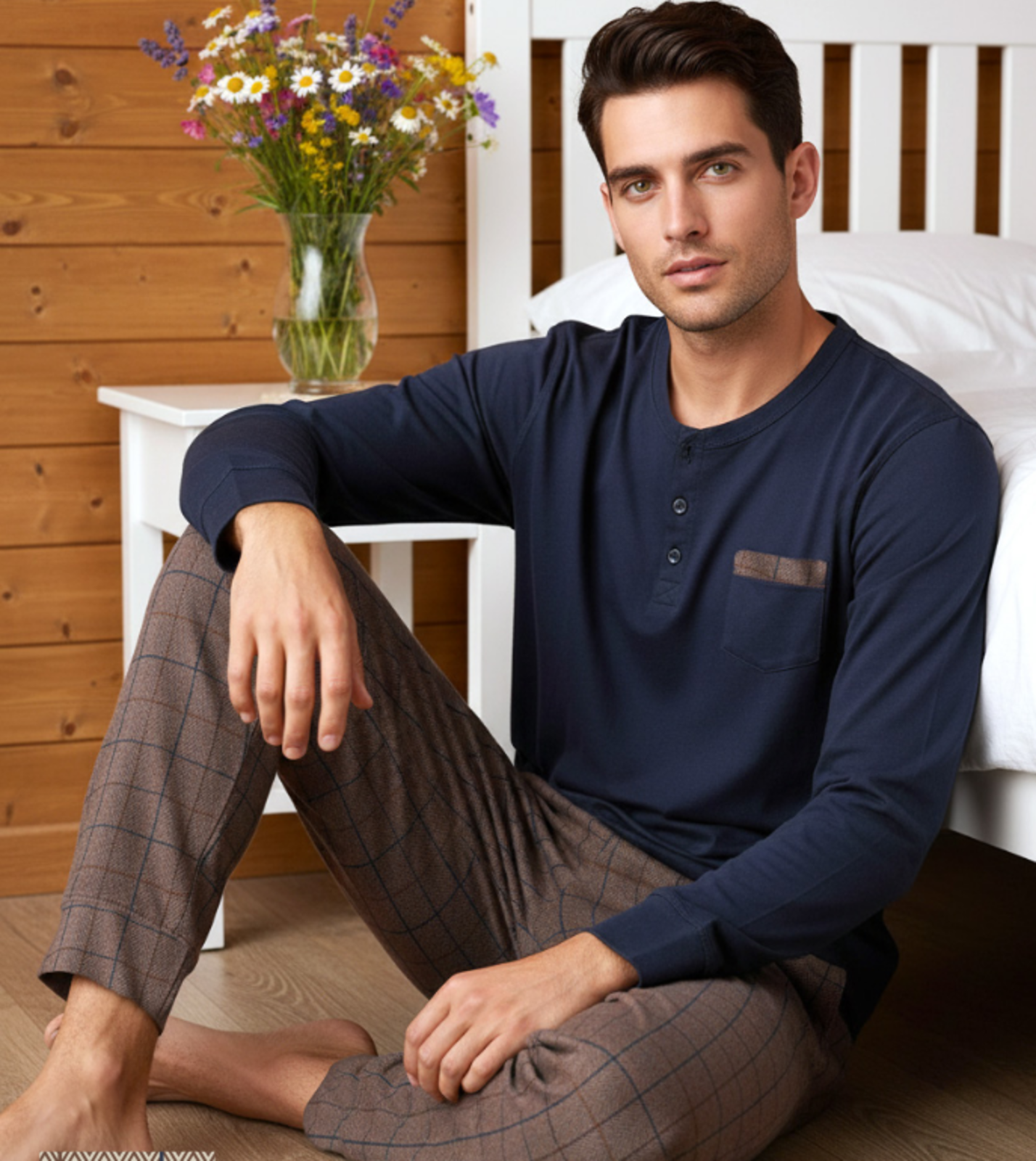 HERREN-SERAFINO-PYJAMAS M/L KI1227 Tellini S.R.L. Großhandelskleidung
